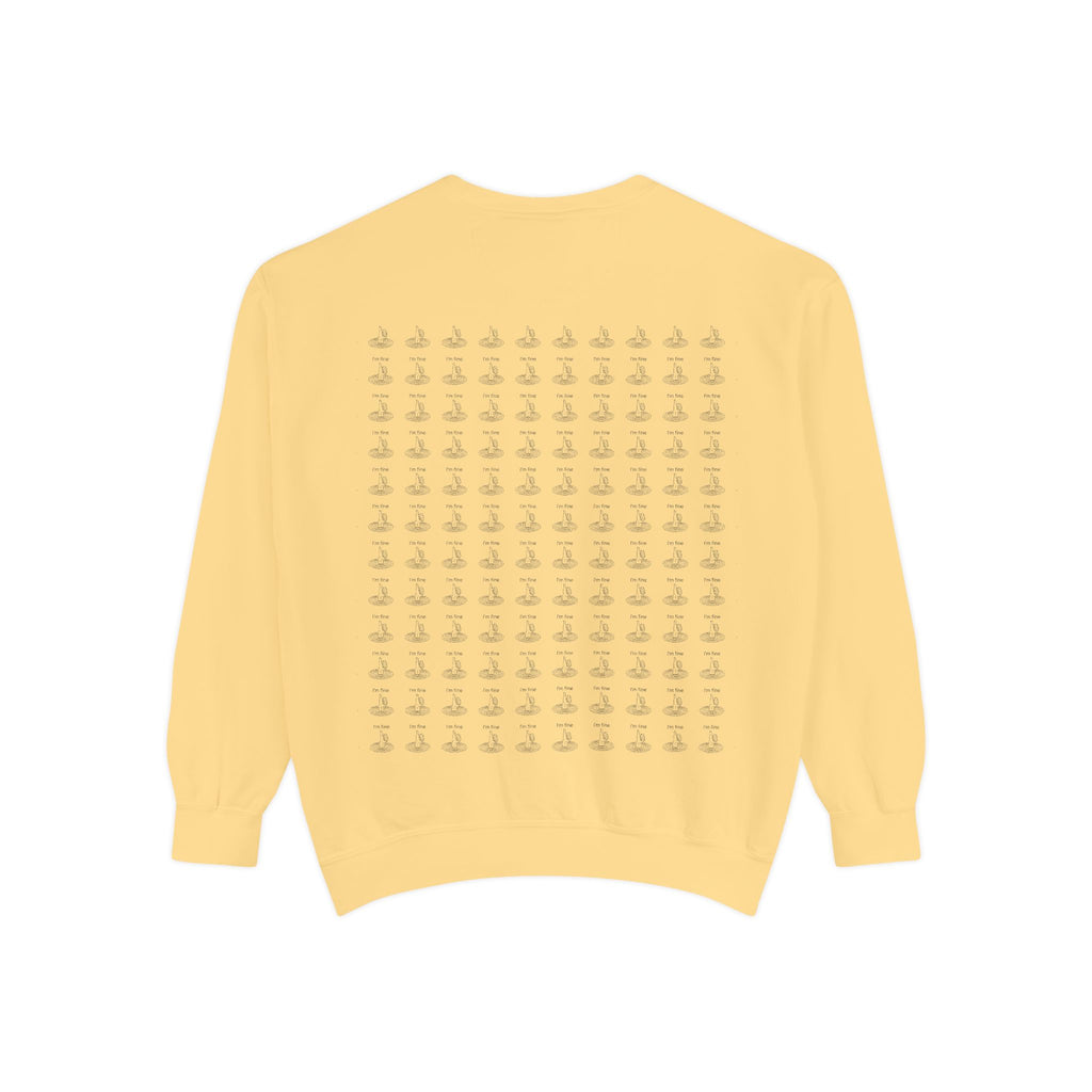 "I'm Fine" Thumbs-Up Sweatshirt — Funny Sarcastic Graphic Crewneck