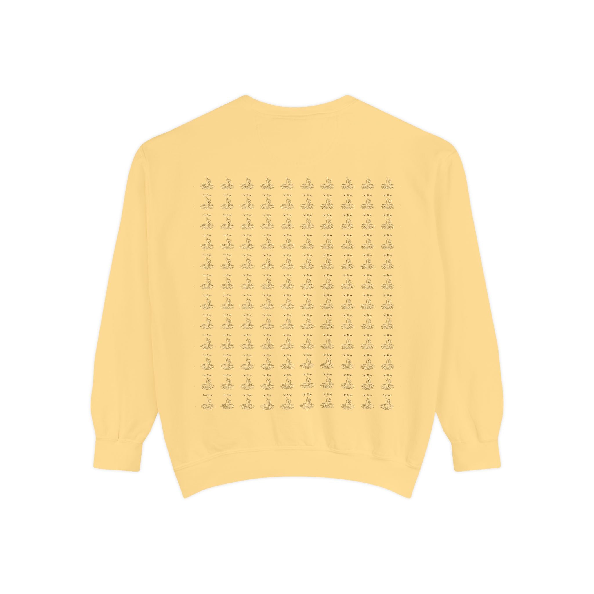 "I'm Fine" Thumbs-Up Sweatshirt — Funny Sarcastic Graphic Crewneck