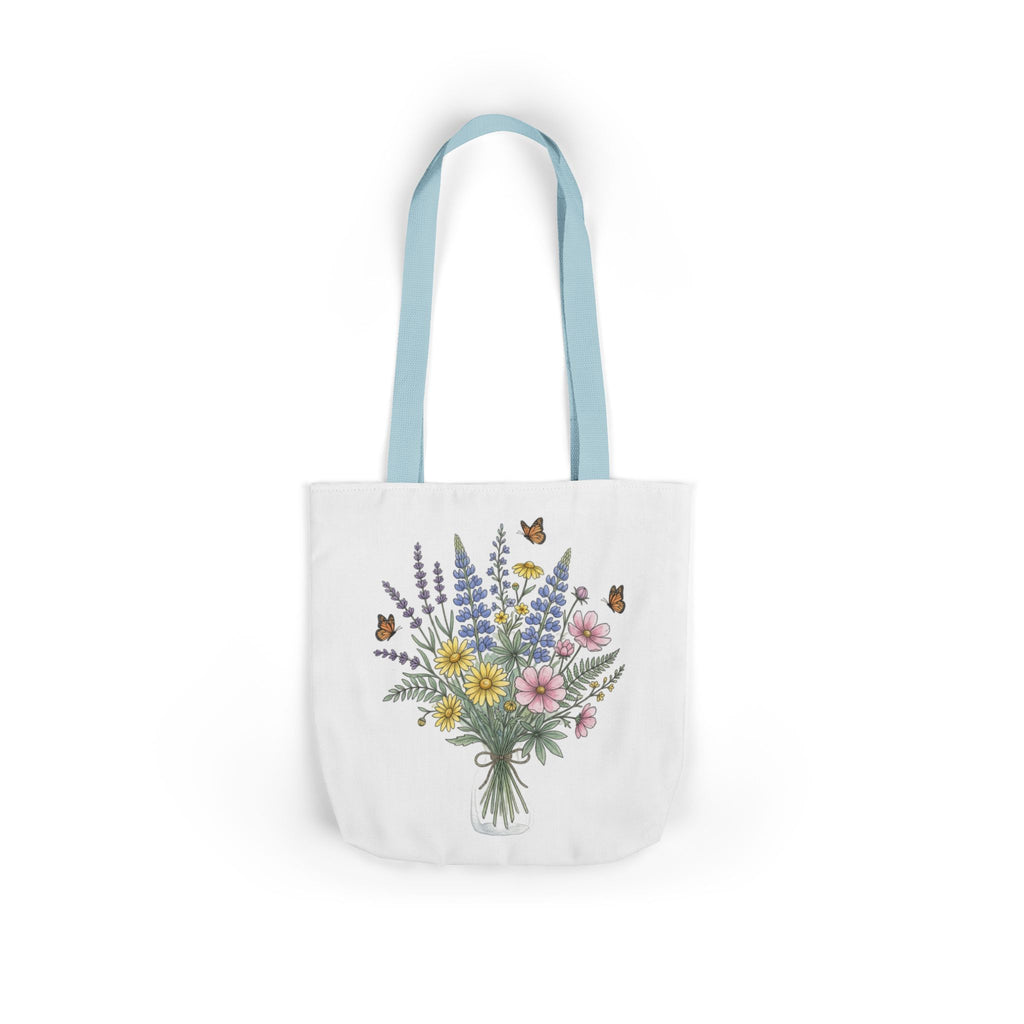 Canvas-Tasche mit Blumenstrauß