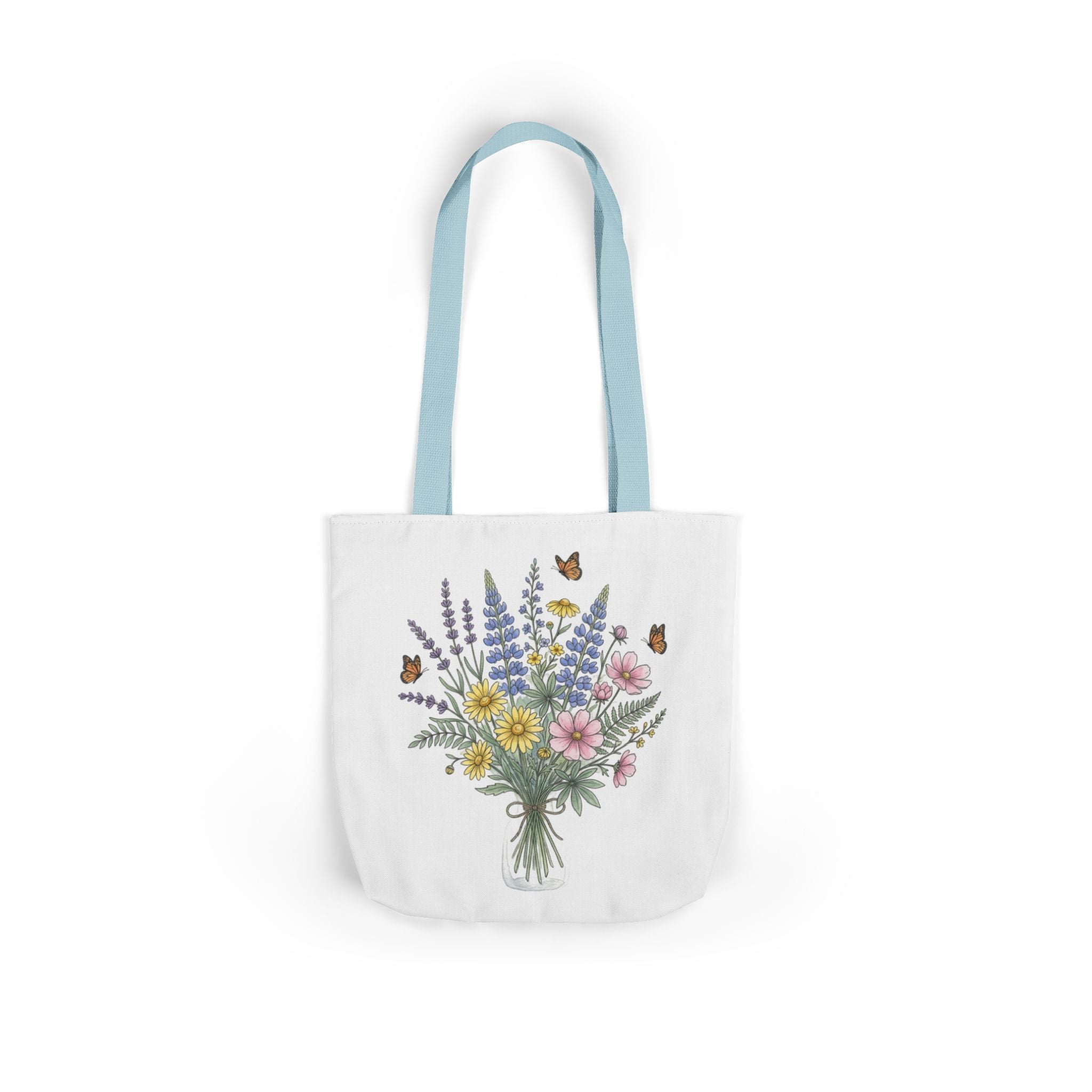 Canvas-Tasche mit Blumenstrauß