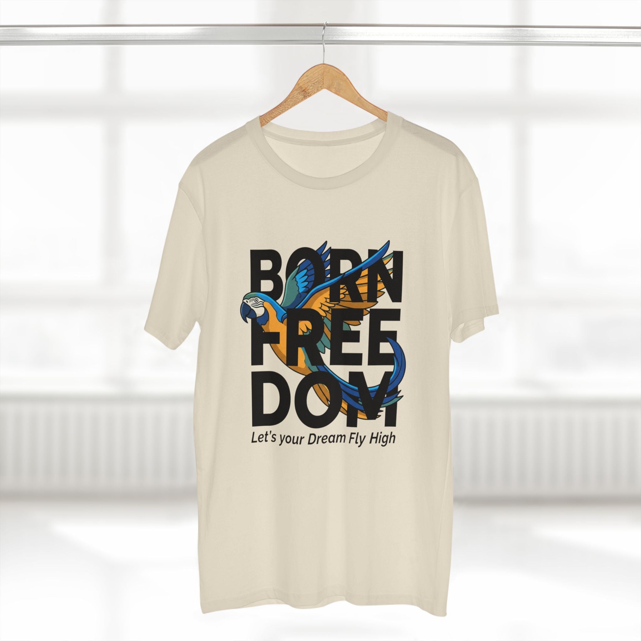 Let's Your Dream Fly High" Parrot Graphic T-Shirt