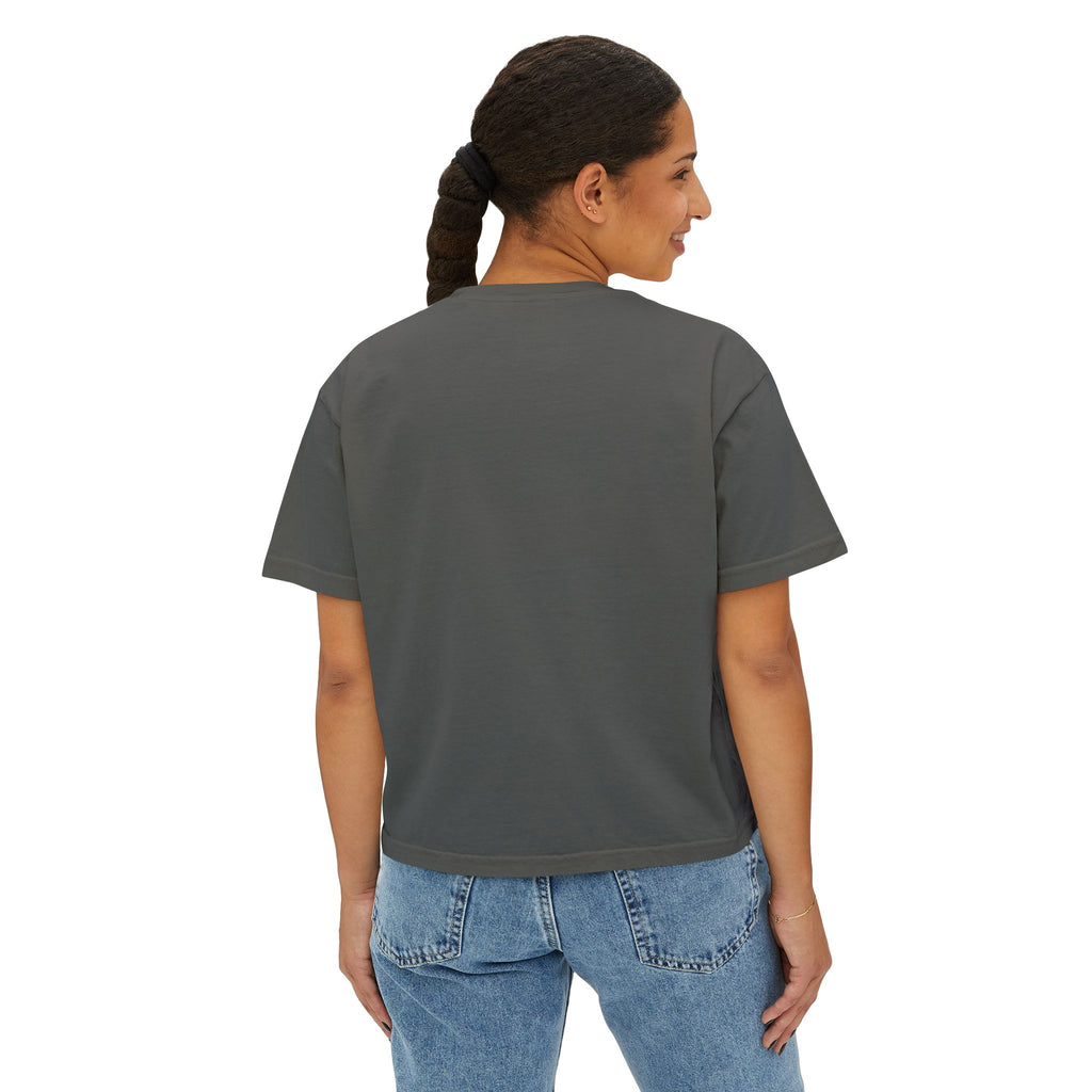 Minimal Pastel 'MOM' Cropped Women's T-Shirt