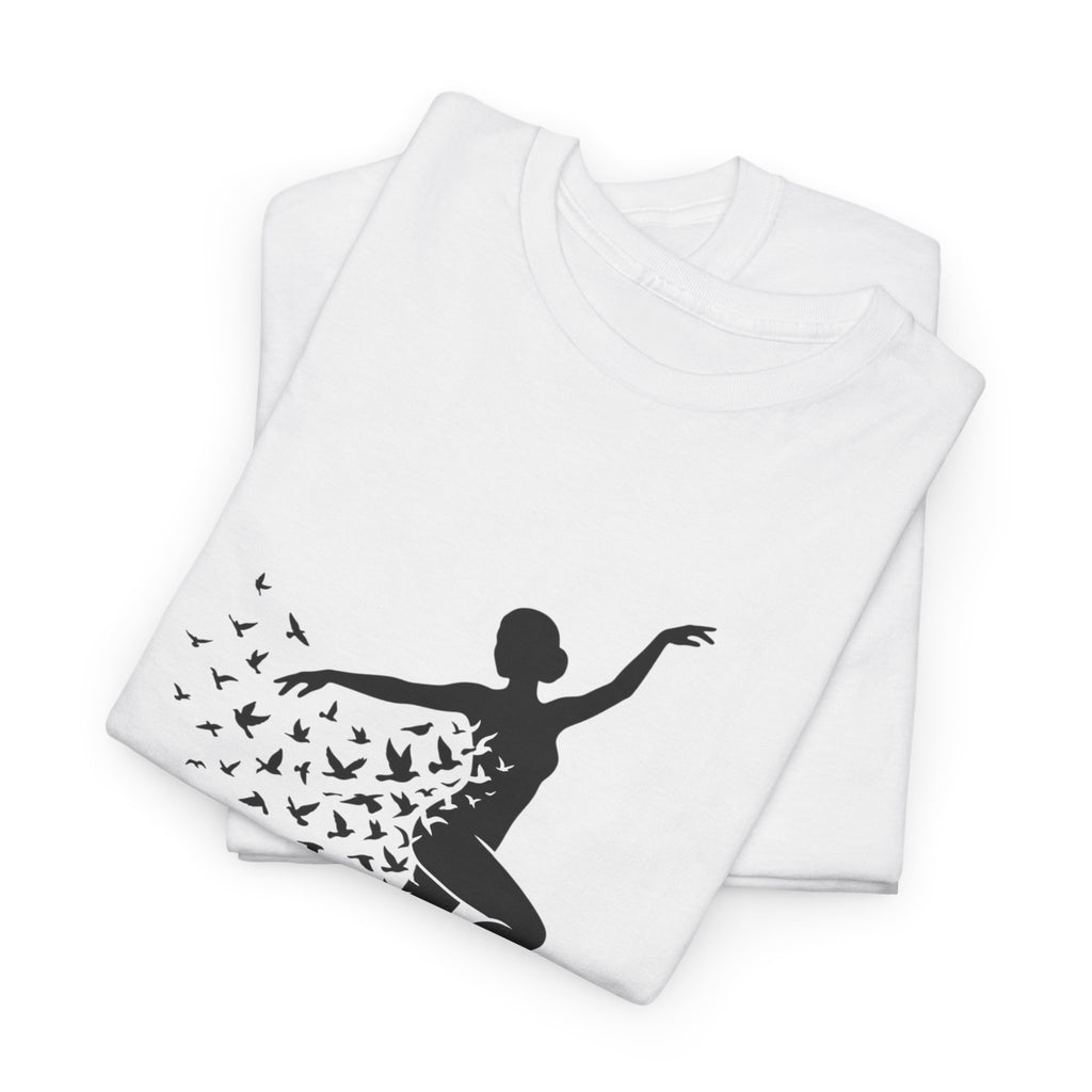 Ballerina Silhouette Tee — Dancer with Butterfly Motif