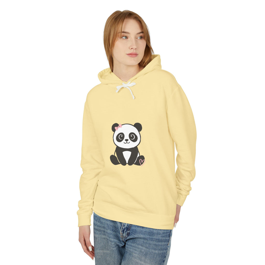 Panda Love Hoodie — Cute Sitting Panda Graphic Lightweight Pullover