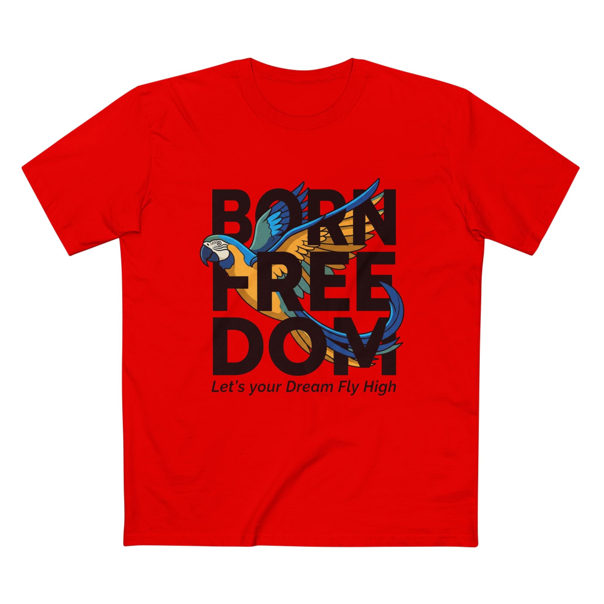 Let's Your Dream Fly High" Parrot Graphic T-Shirt
