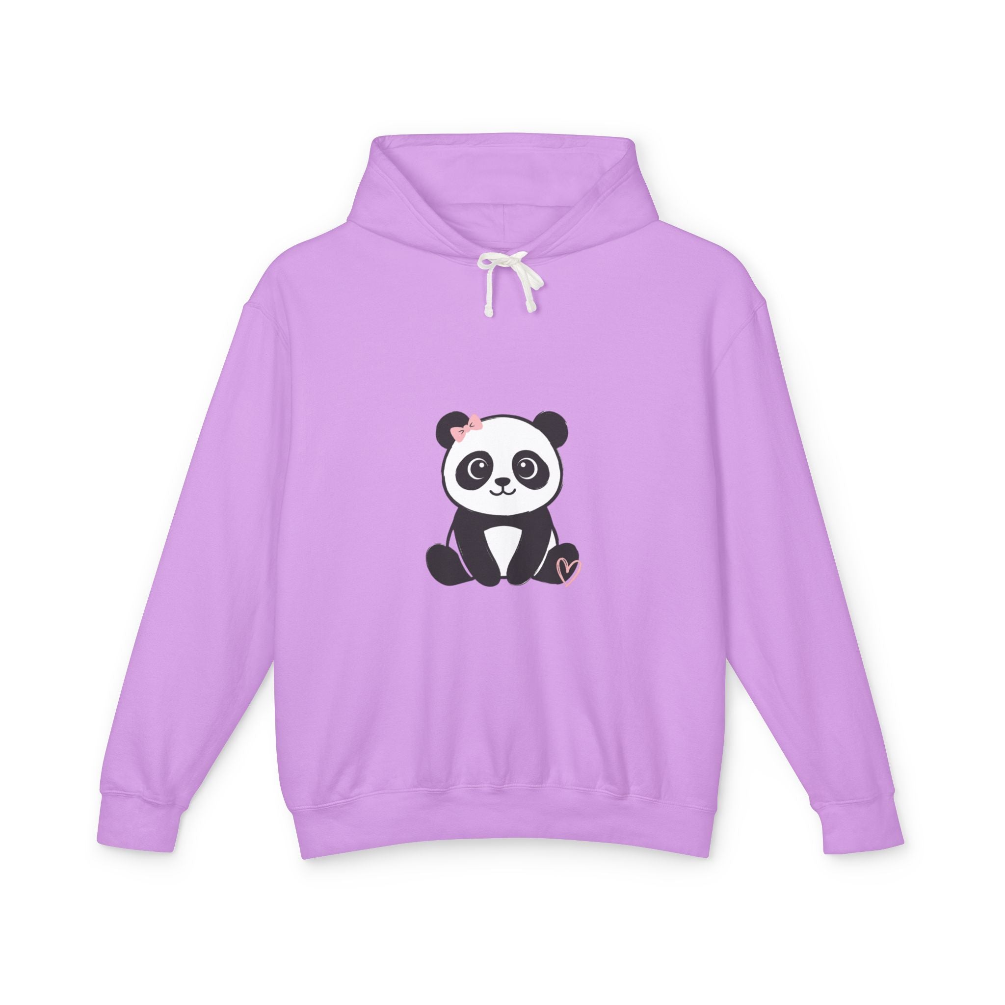 Panda Love Hoodie — Cute Sitting Panda Graphic Lightweight Pullover