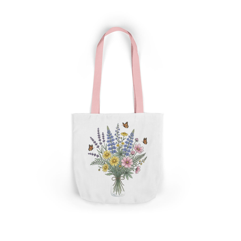 Canvas-Tasche mit Blumenstrauß