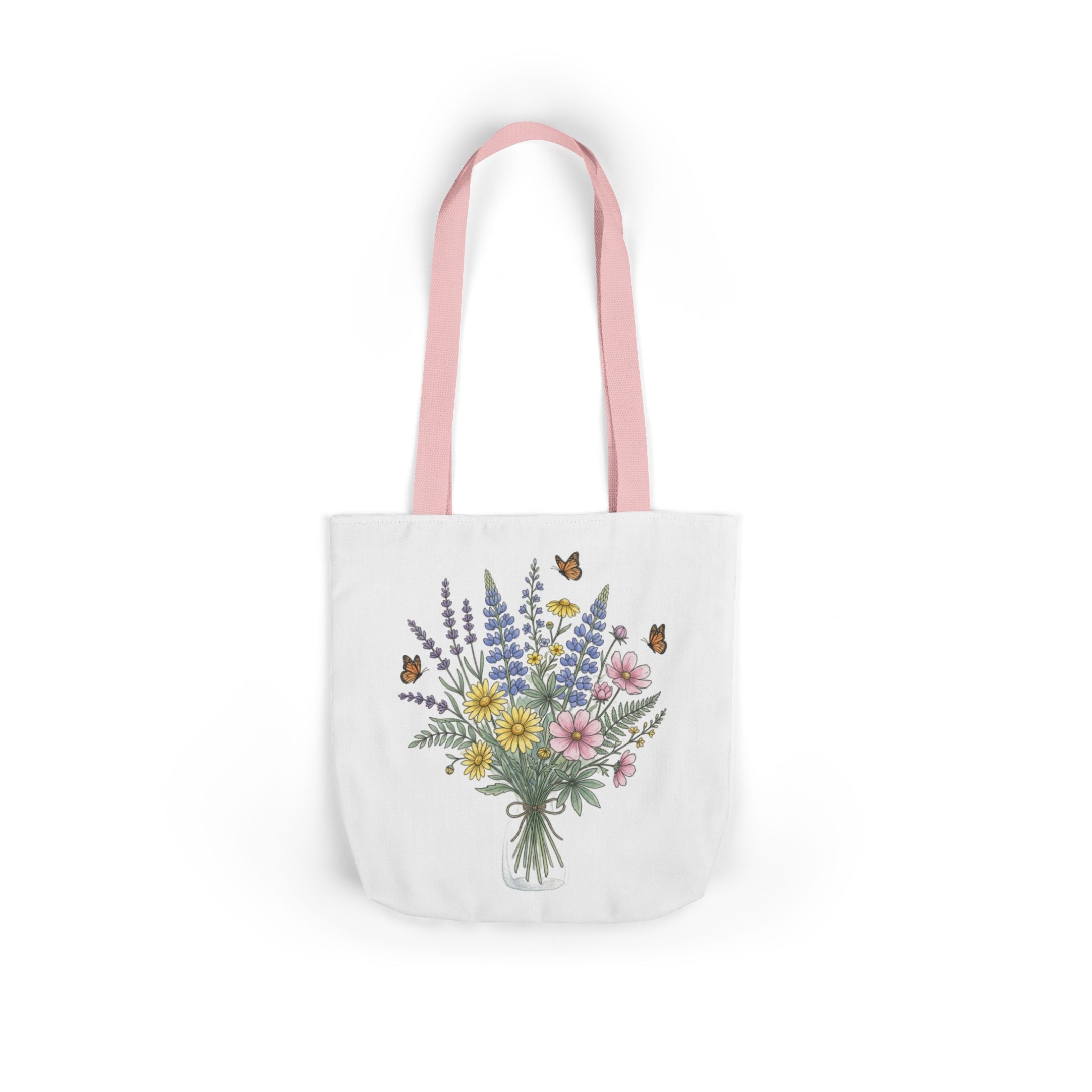 Canvas-Tasche mit Blumenstrauß