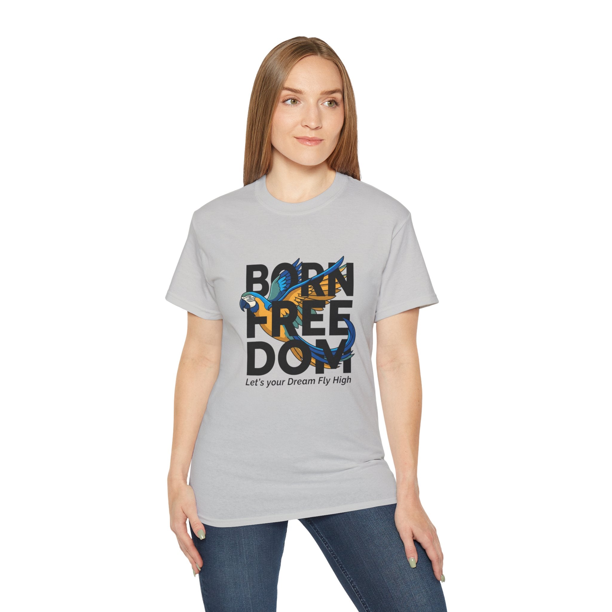 Eagle Graphic "Let’s Your Dream Fly High" Inspirational Tee