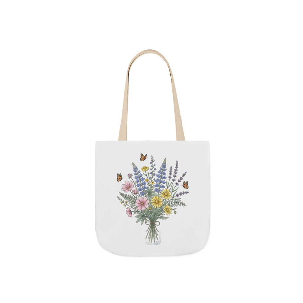 Canvas-Tasche mit Blumenstrauß