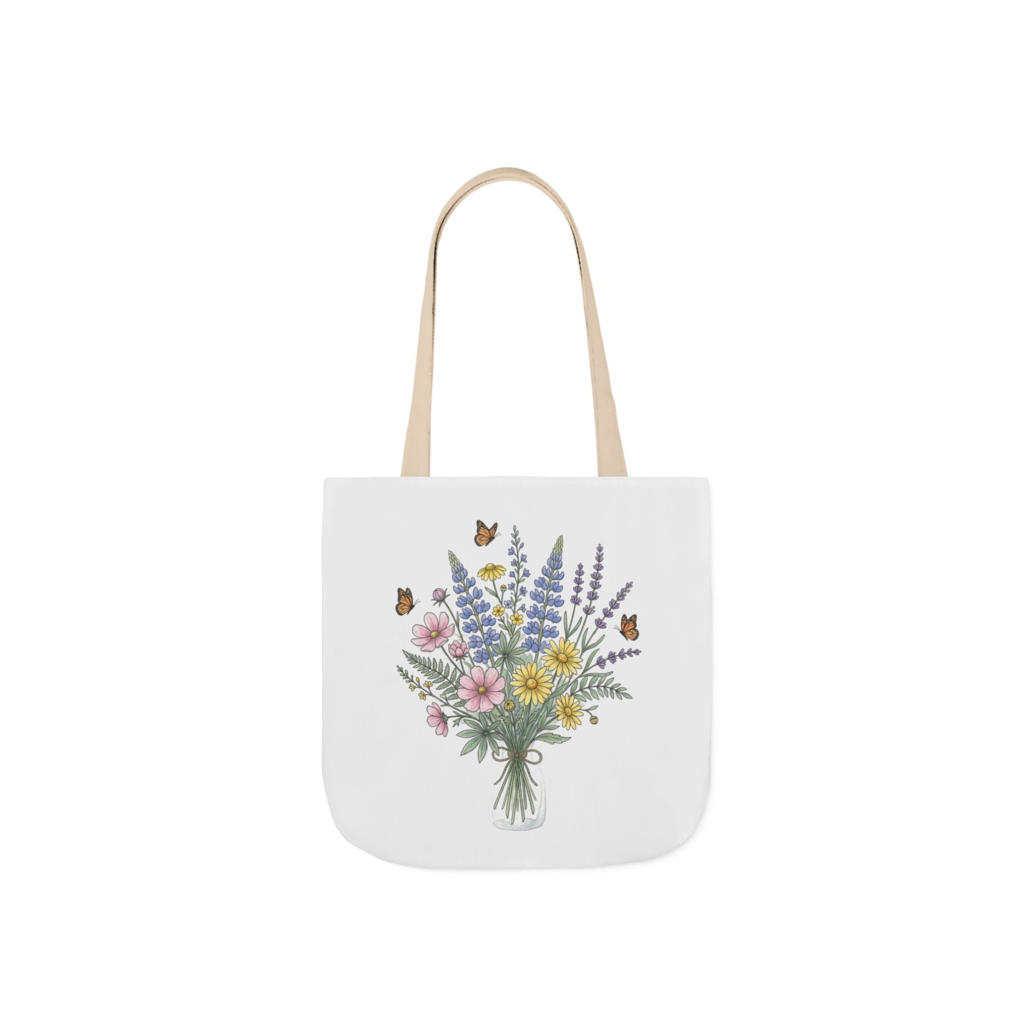 Floral Bouquet Canvas Tote
