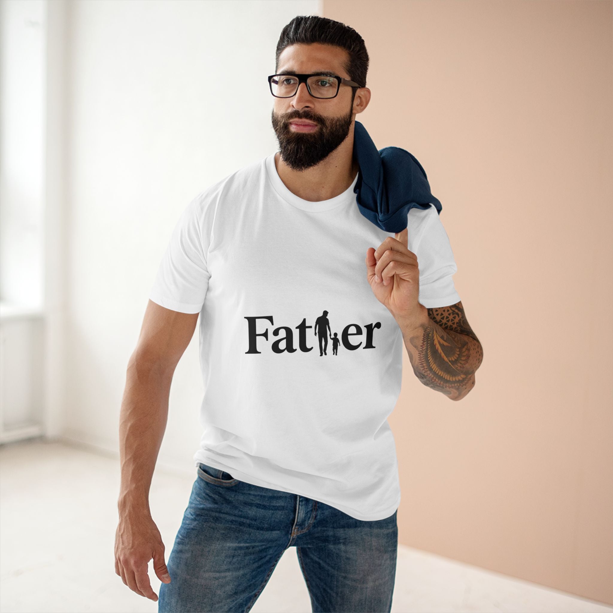Father Tee — Silhouette Dad & Child Graphic Shirt
