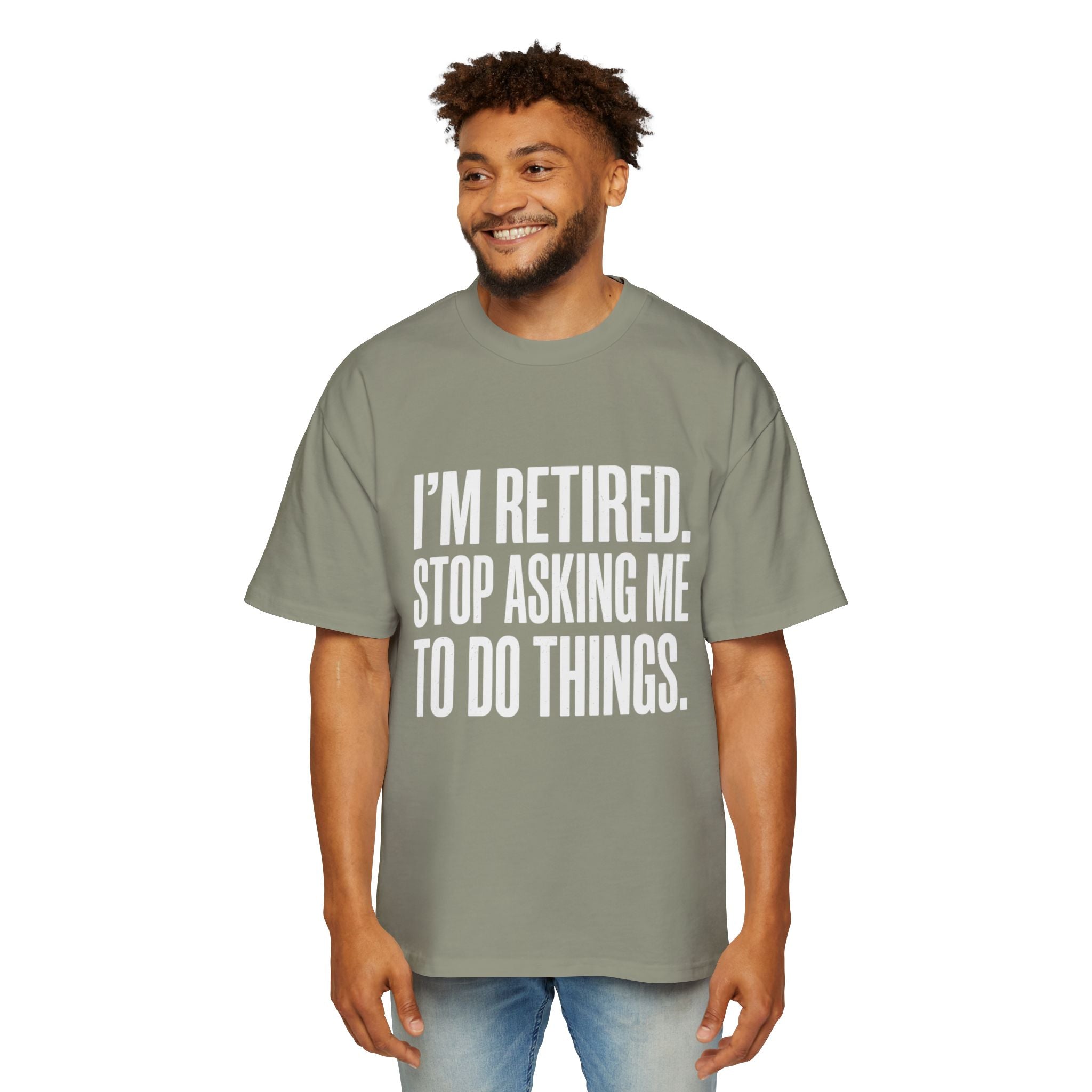 Ausgemustertes Oversized Baumwoll-T-Shirt