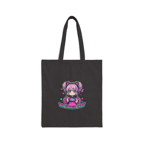 Chibi Pink Mage Canvas Tote Bag – Kawaii Anime Aesthetic