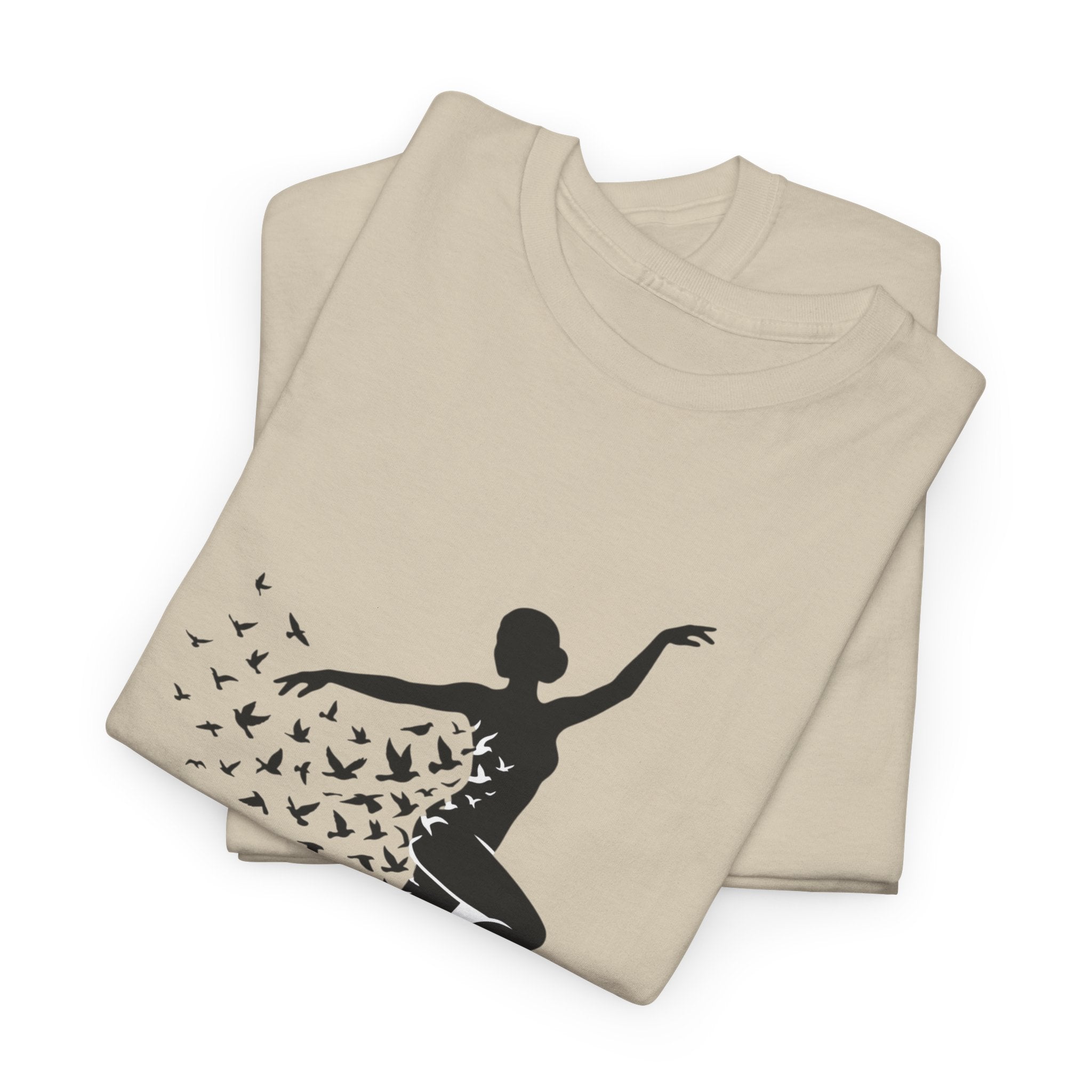 Ballerina Silhouette Tee — Dancer with Butterfly Motif
