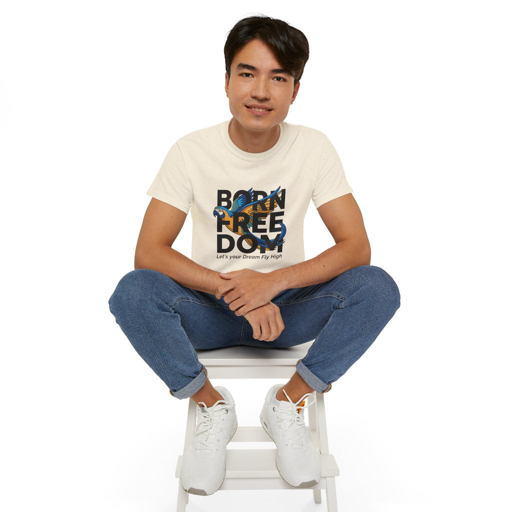 Eagle Graphic "Let’s Your Dream Fly High" Inspirational Tee
