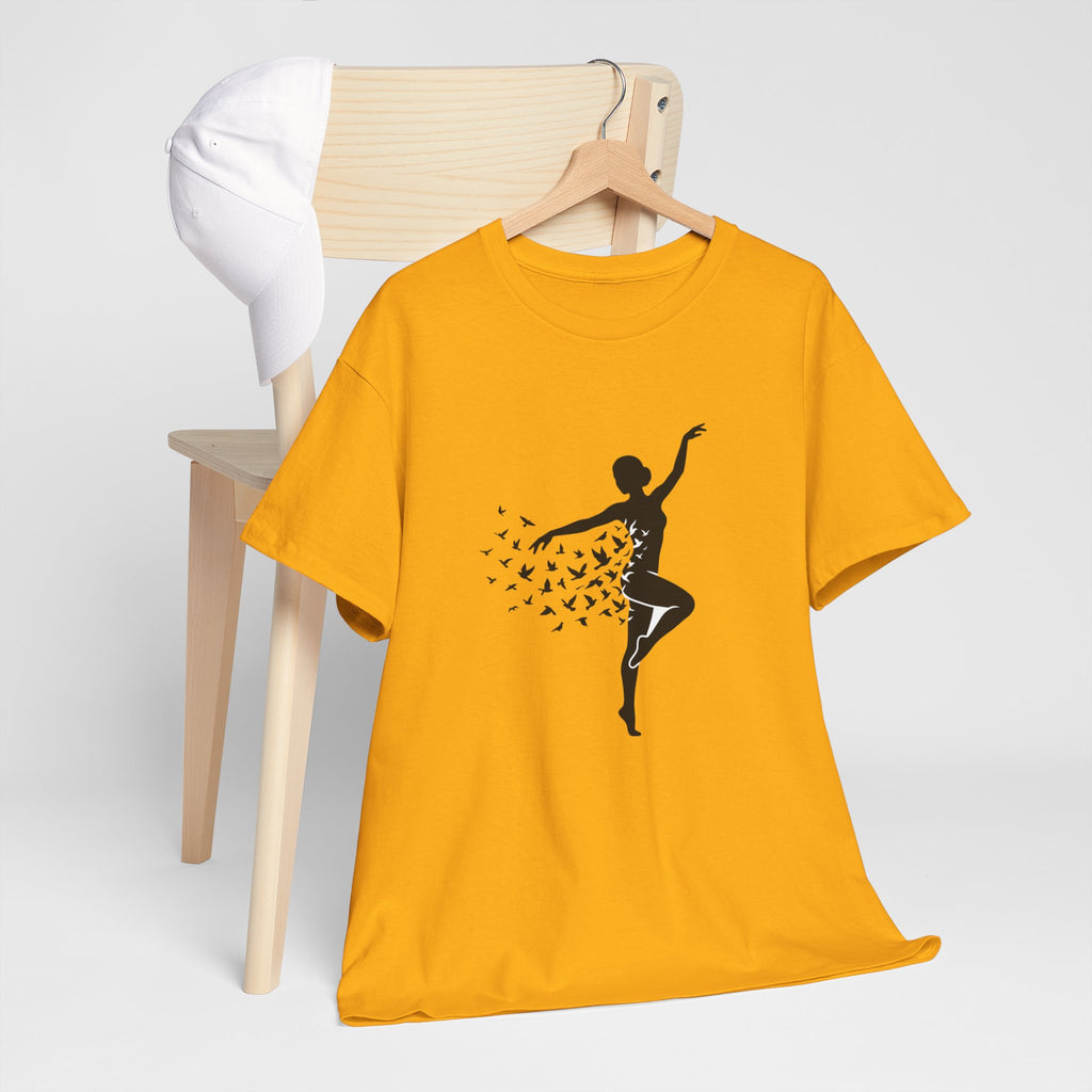 Ballerina Silhouette Tee — Dancer with Butterfly Motif