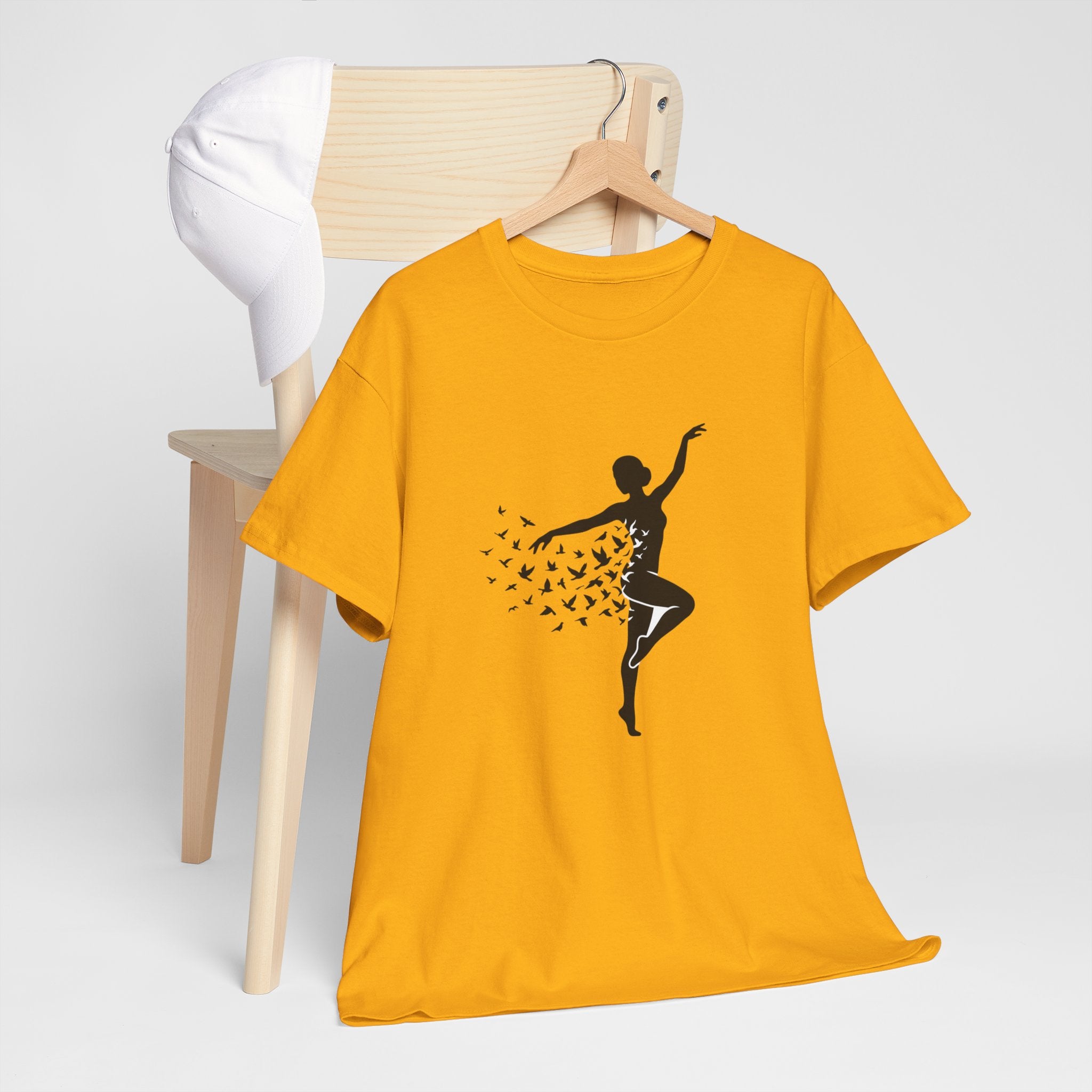 Ballerina Silhouette Tee — Dancer with Butterfly Motif