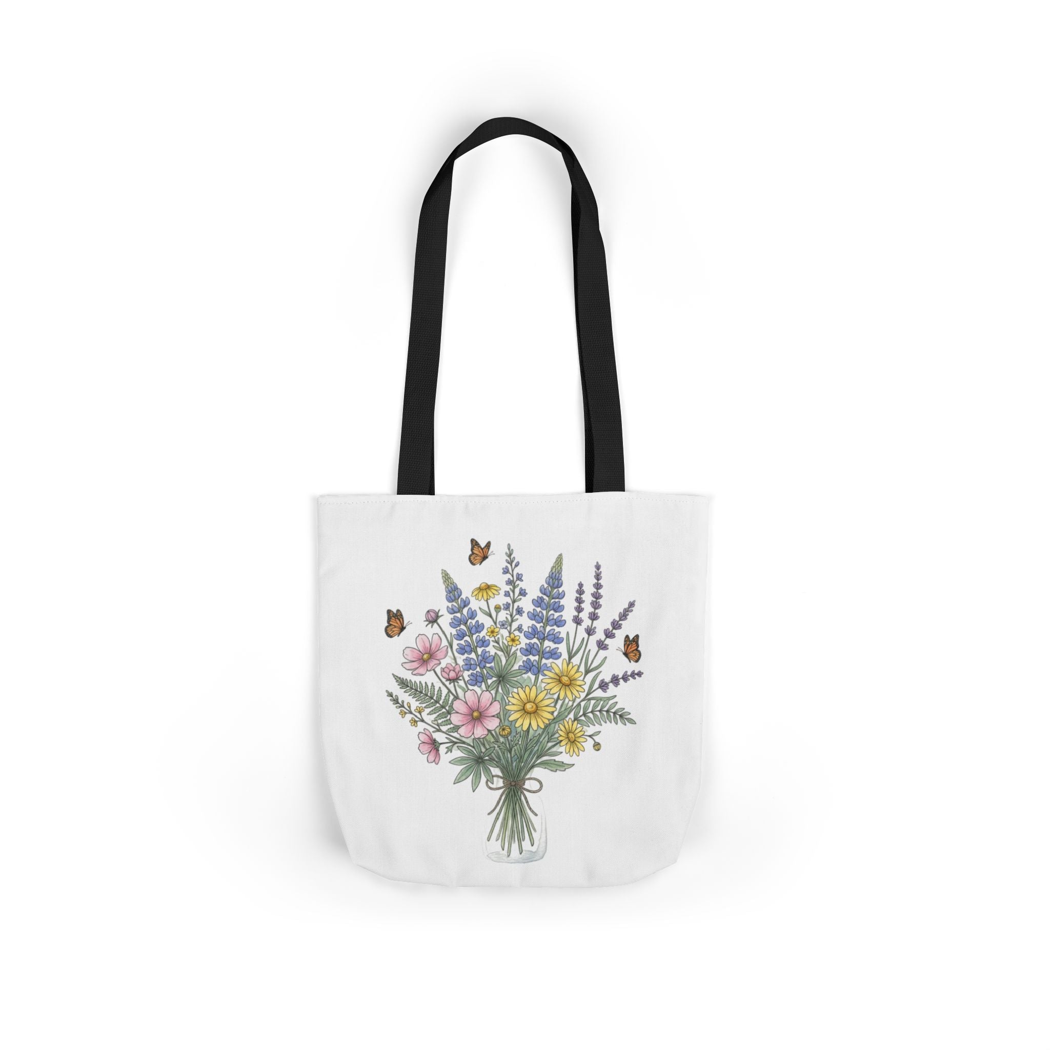 Canvas-Tasche mit Blumenstrauß