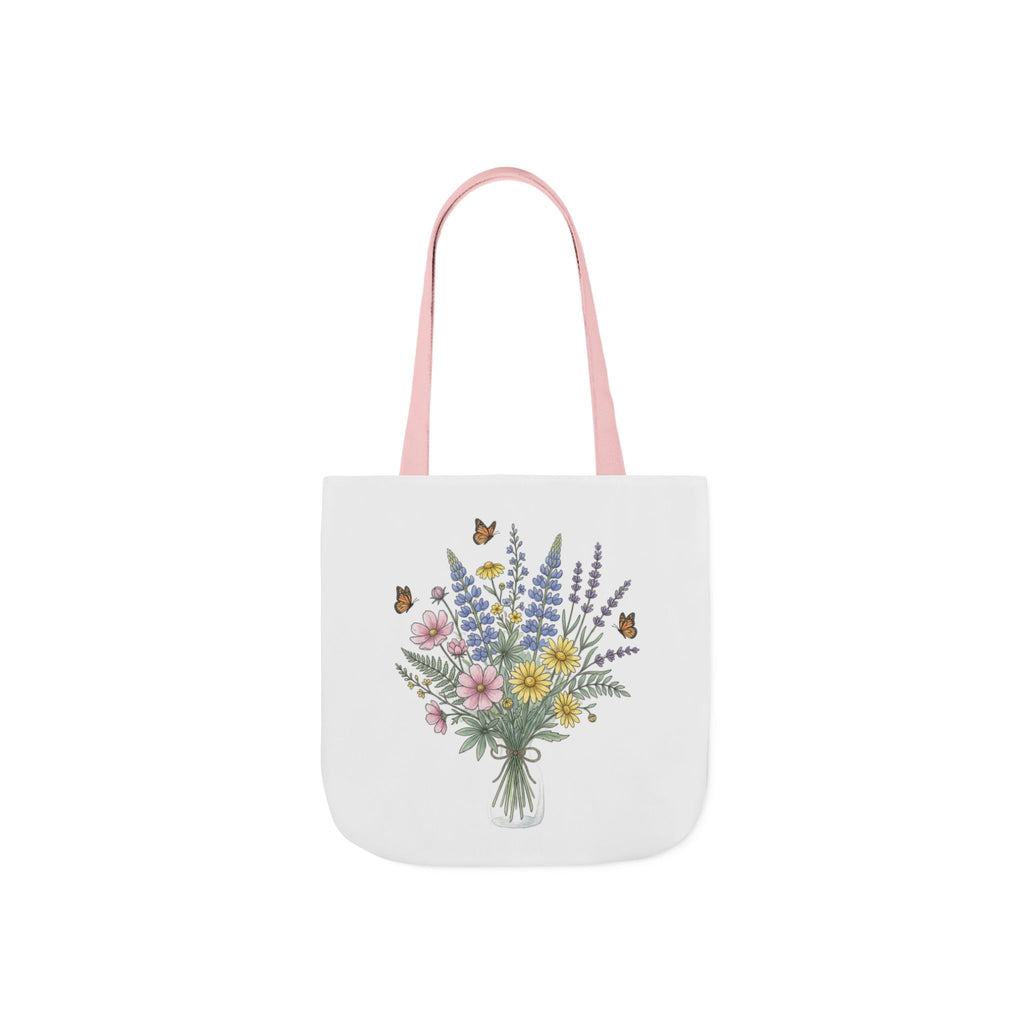 Canvas-Tasche mit Blumenstrauß