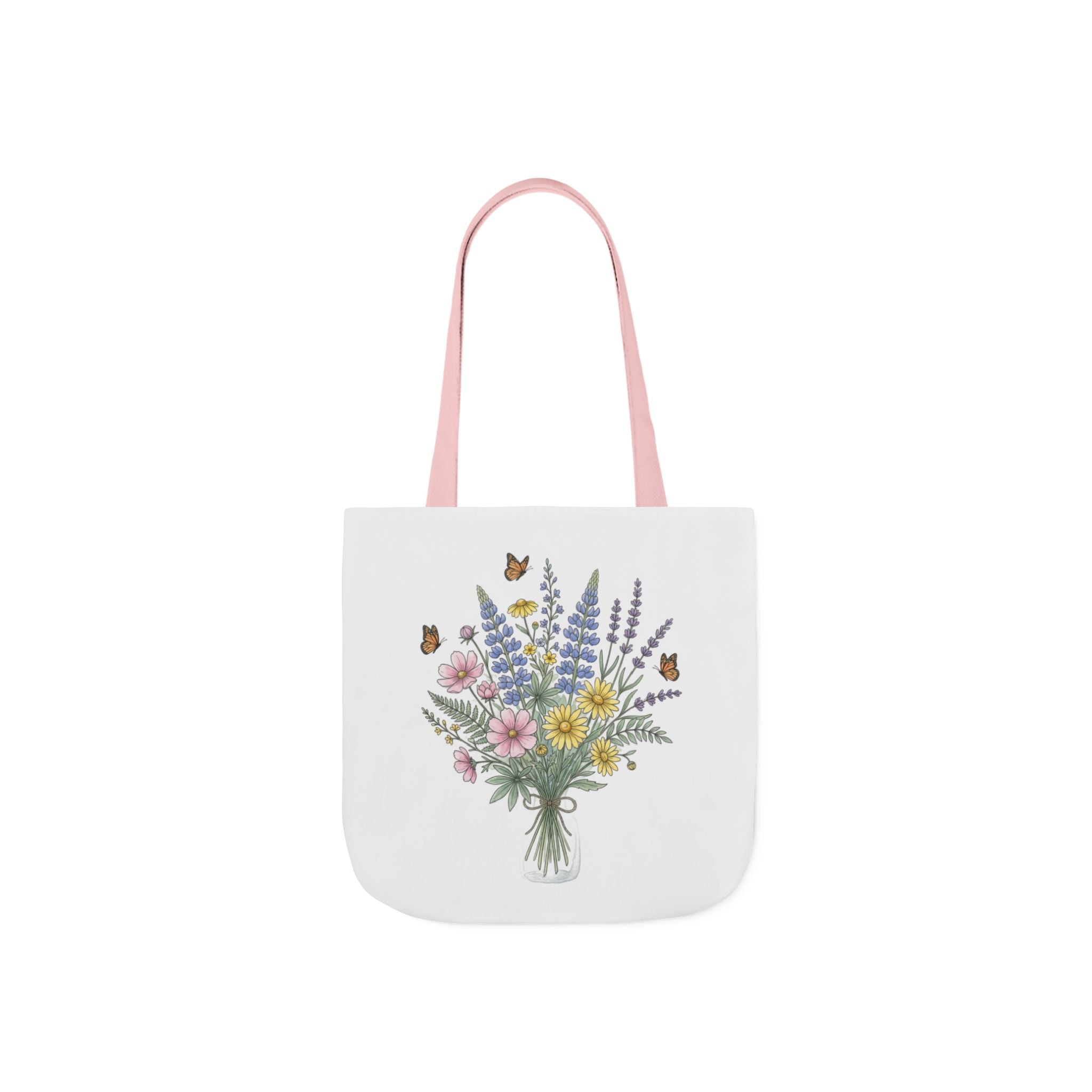 Canvas-Tasche mit Blumenstrauß