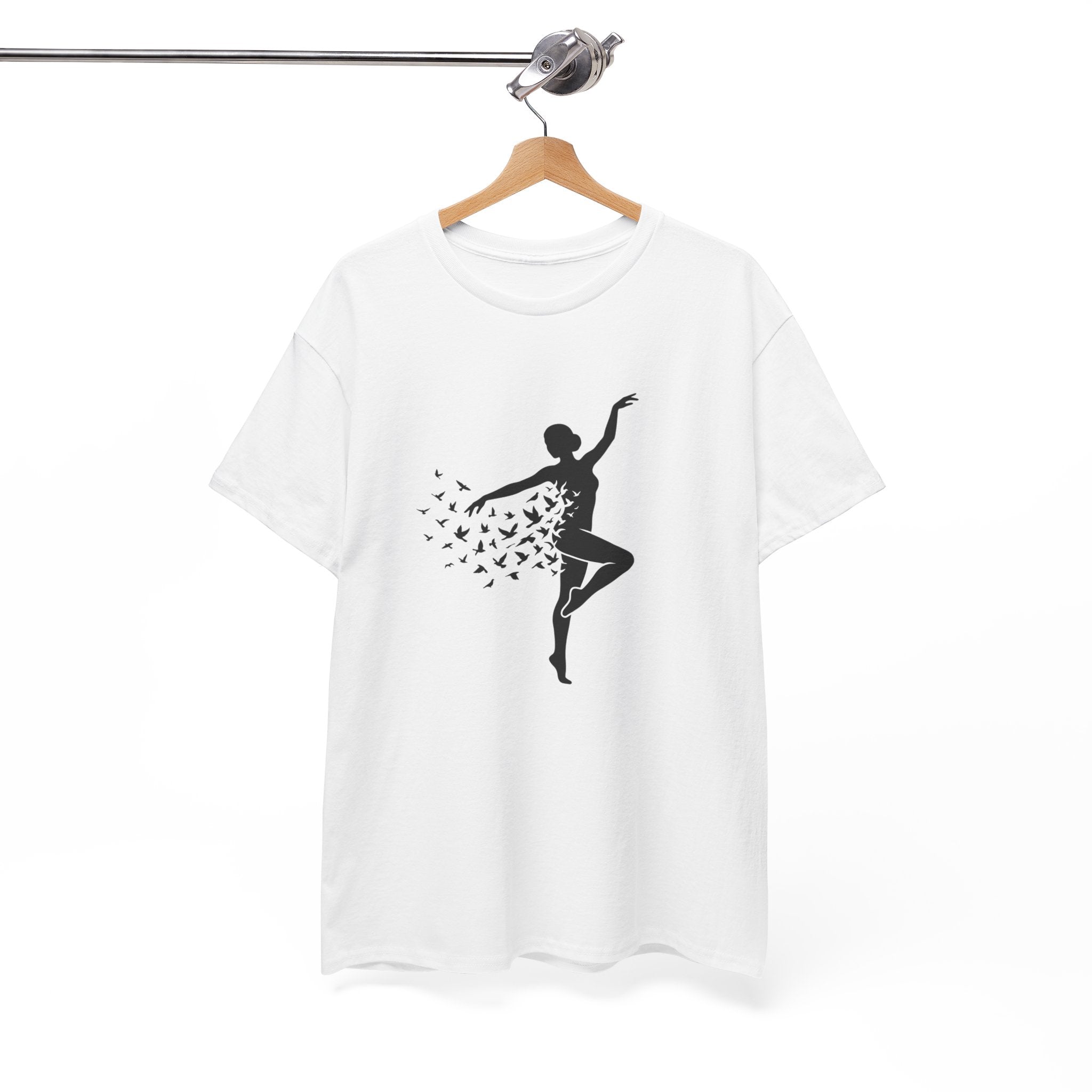 Ballerina Silhouette Tee — Dancer with Butterfly Motif