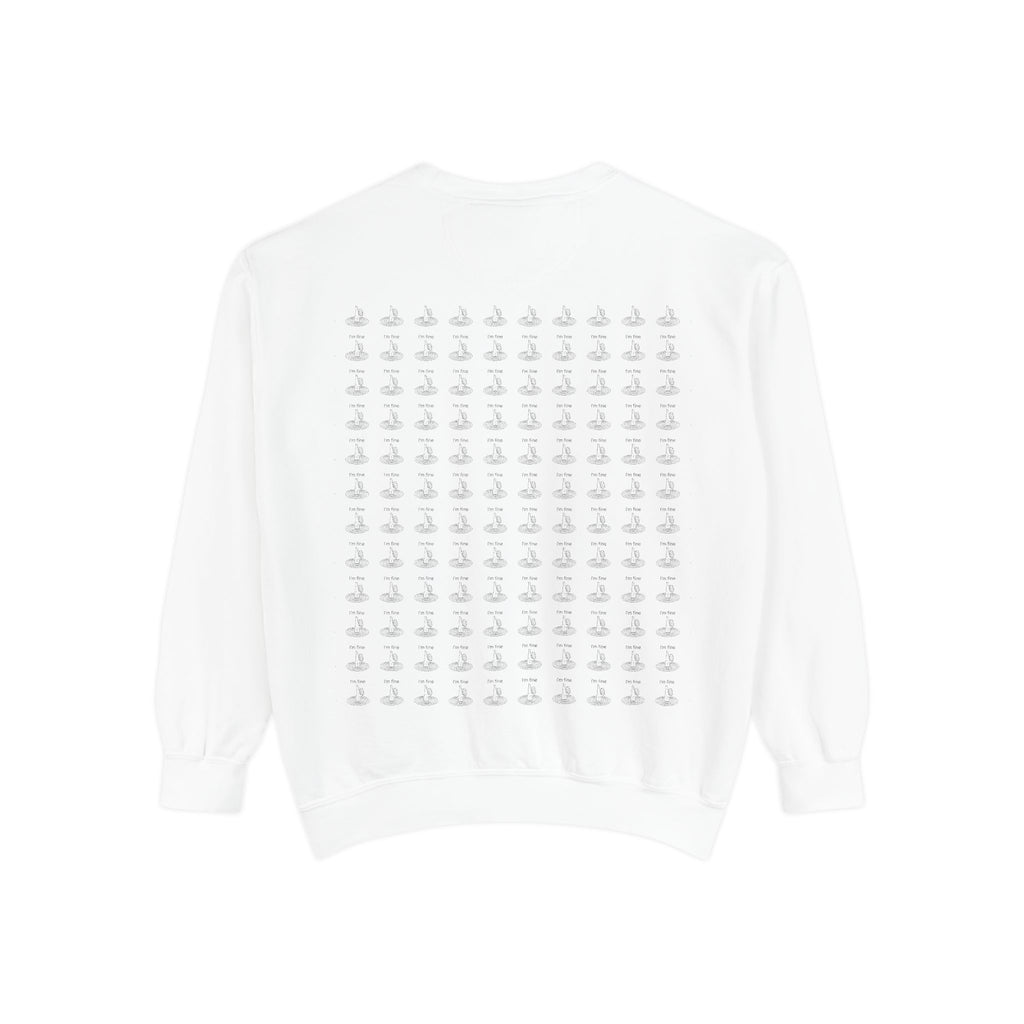 "I'm Fine" Thumbs-Up Sweatshirt — Funny Sarcastic Graphic Crewneck