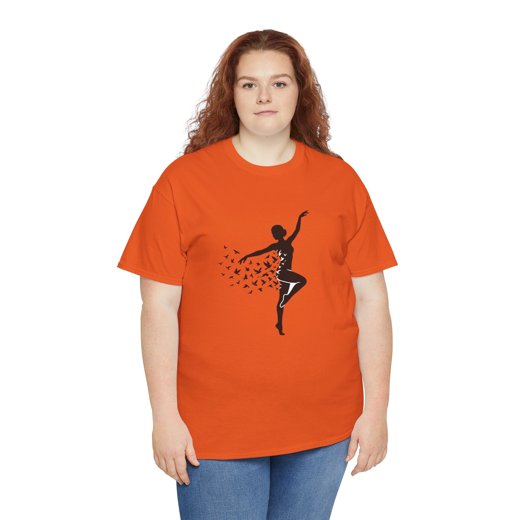 Ballerina Silhouette Tee — Dancer with Butterfly Motif