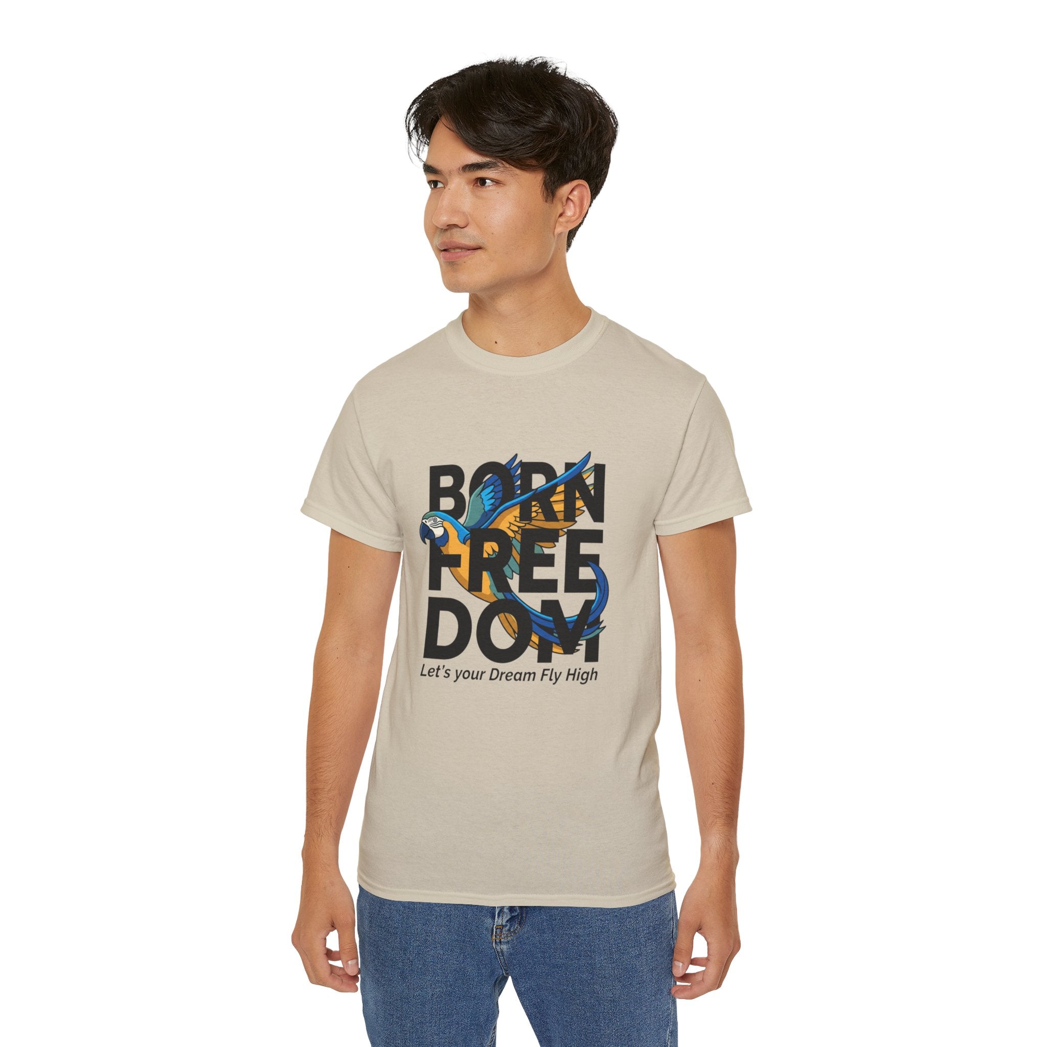 Eagle Graphic "Let’s Your Dream Fly High" Inspirational Tee