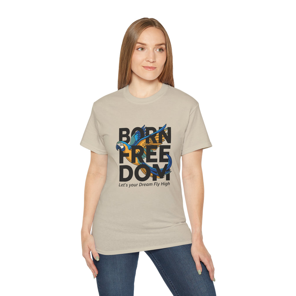 Eagle Graphic "Let’s Your Dream Fly High" Inspirational Tee