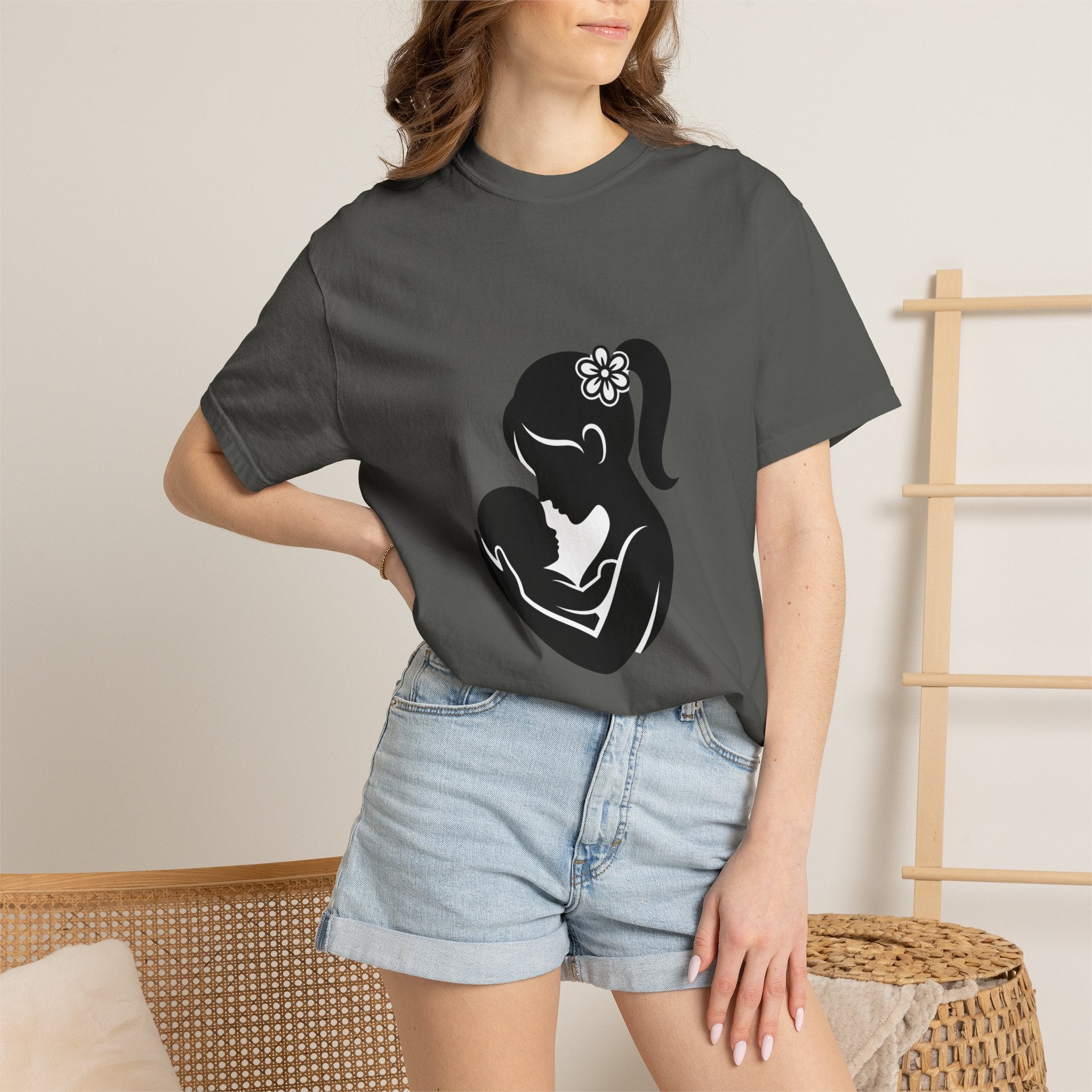 Mom and Baby Silhouette T-Shirt — Nursing & New Mom Gift