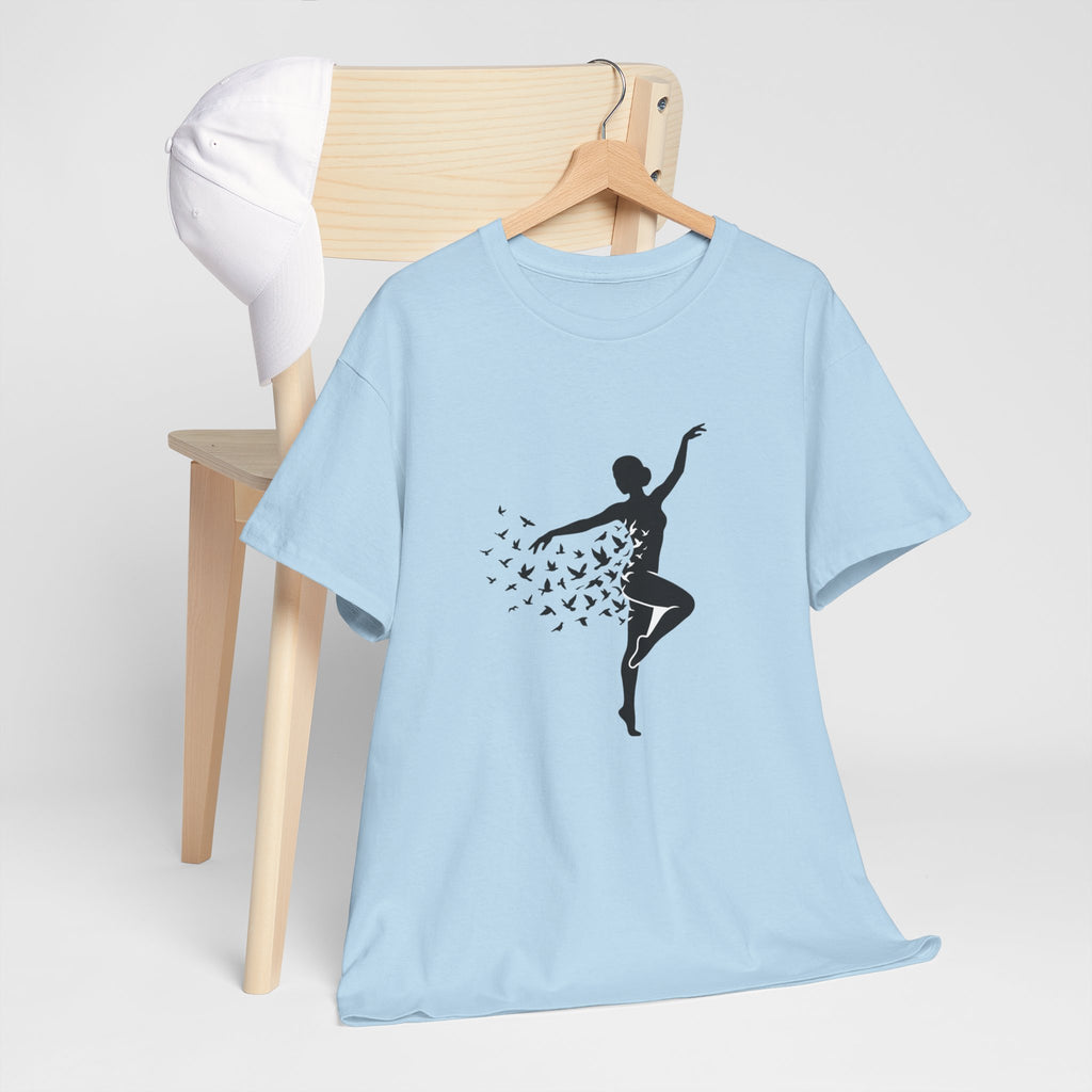 Ballerina Silhouette Tee — Dancer with Butterfly Motif