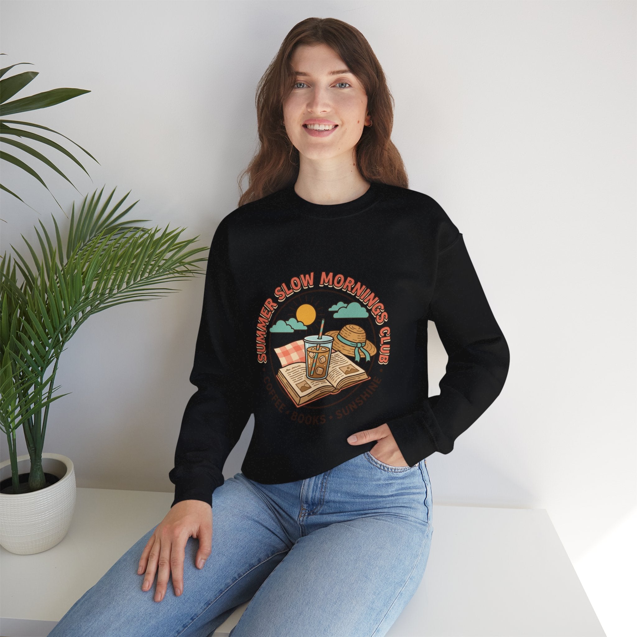 Crewneck-Sweatshirt „Lange Sommermorgen“.