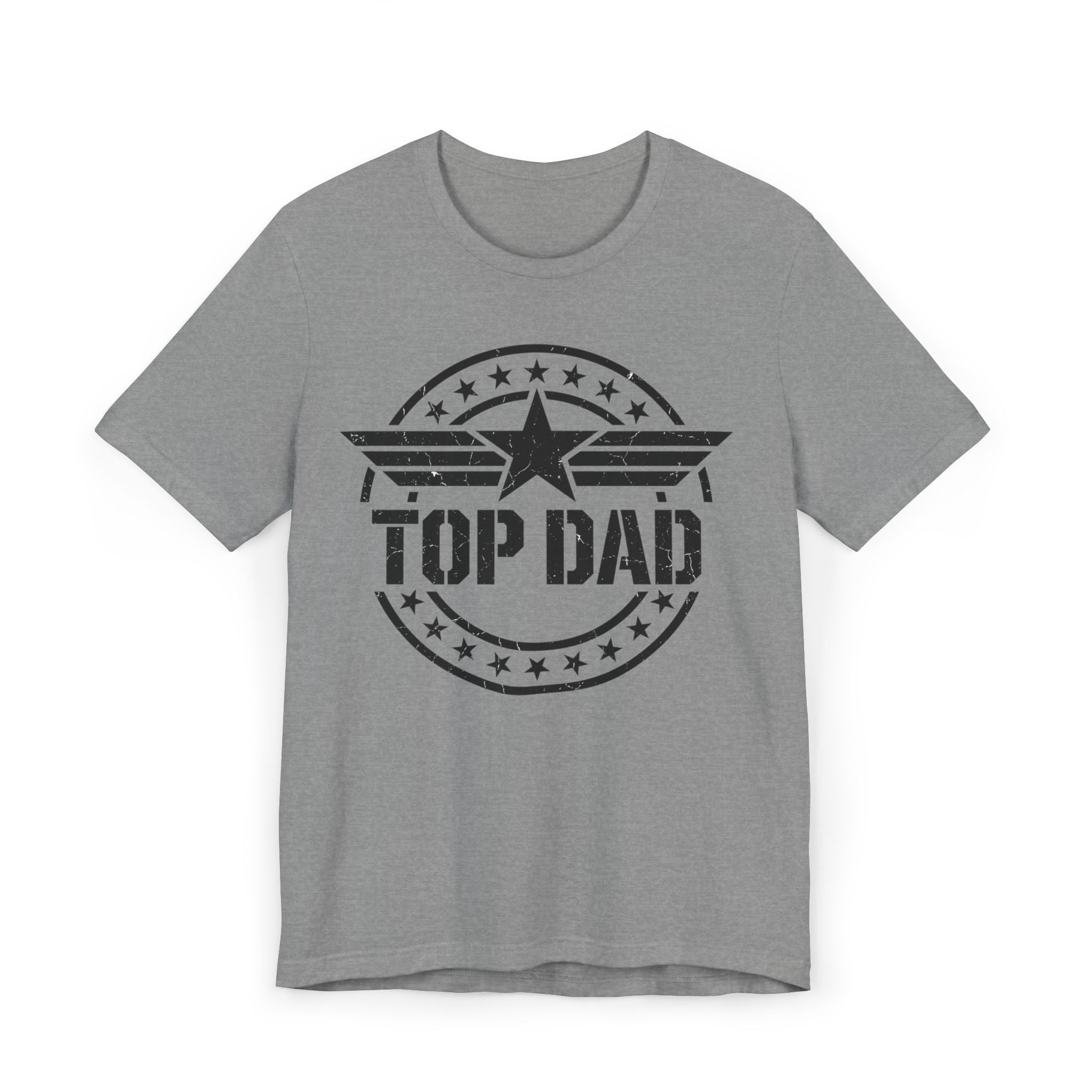 Top Dad Graphic T-Shirt – Father's Day Military Star Design