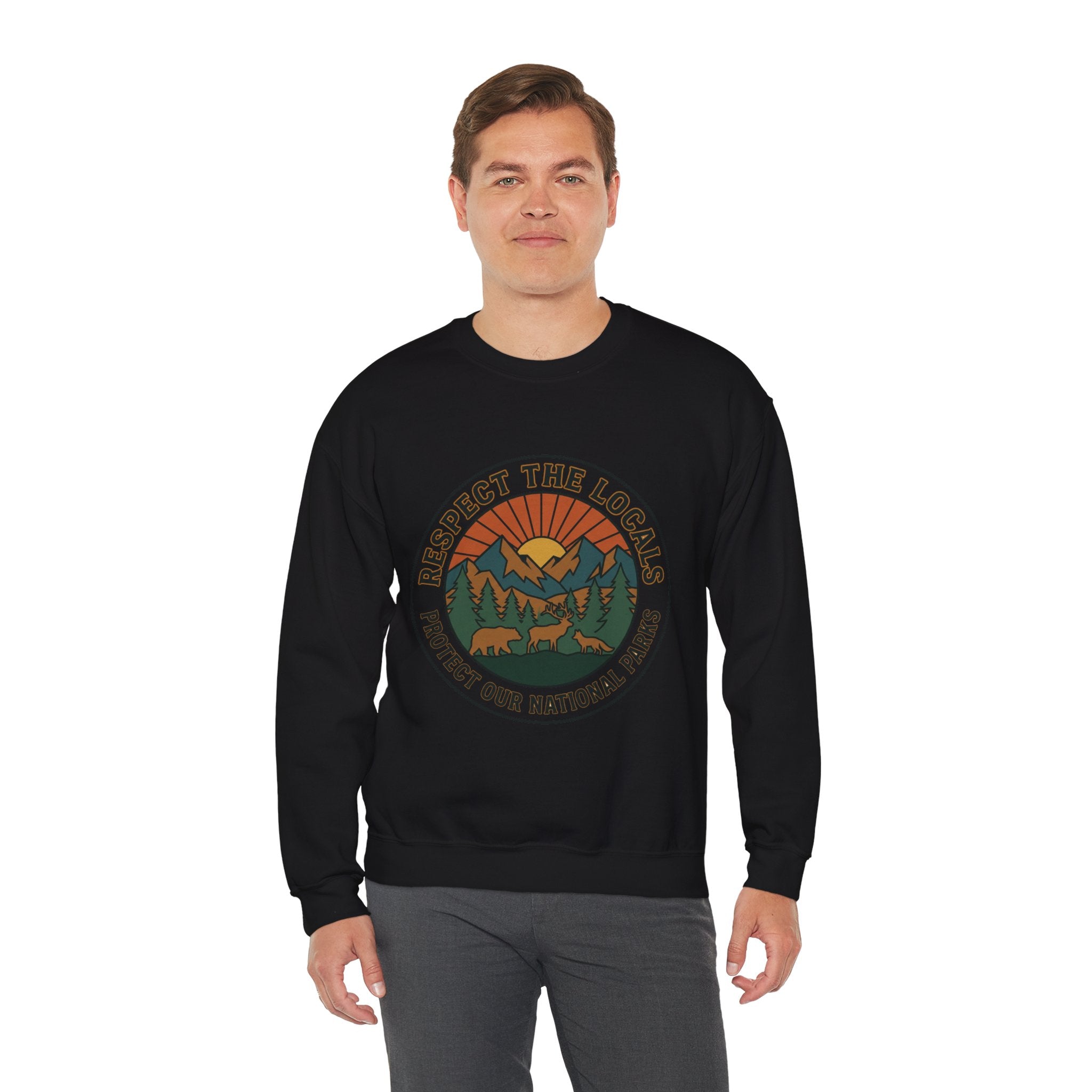 Respektiere die Einheimischen Patch Rundhals-Sweatshirt