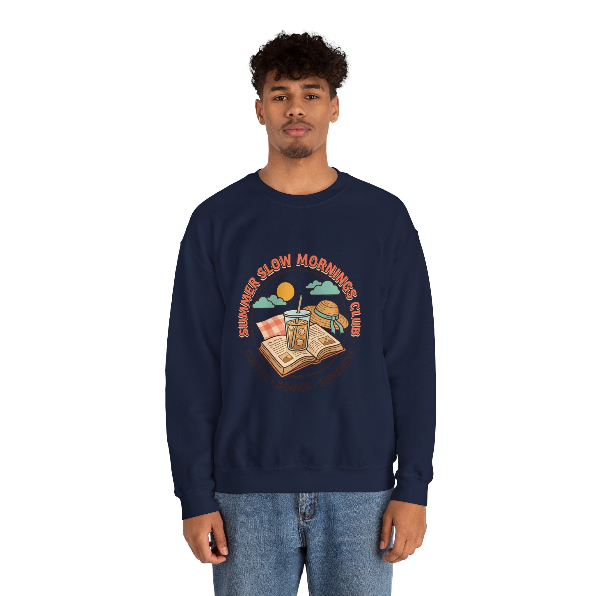 Crewneck-Sweatshirt „Lange Sommermorgen“.