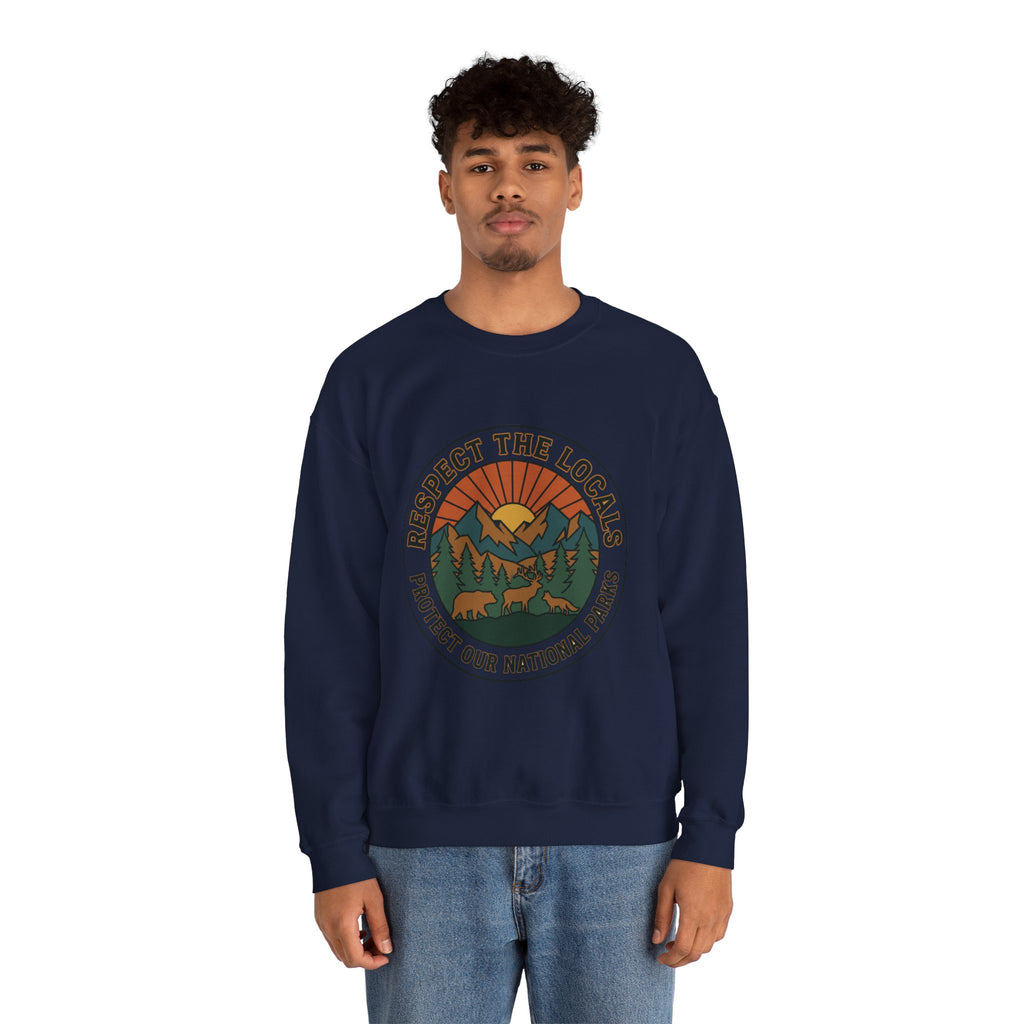 Respektiere die Einheimischen Patch Rundhals-Sweatshirt