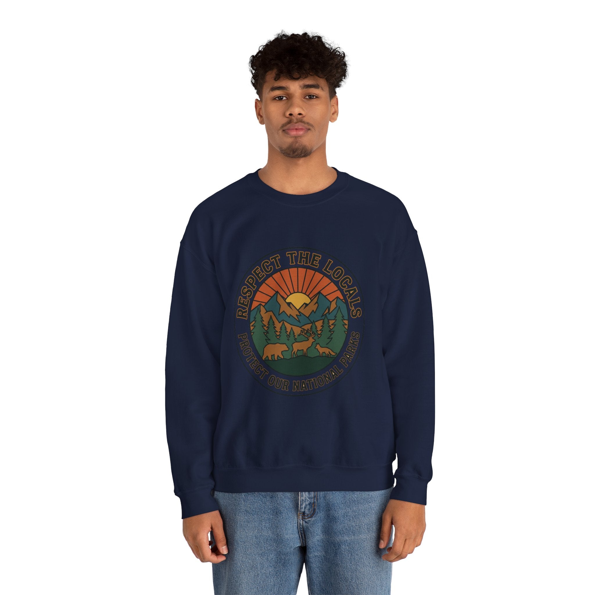 Respektiere die Einheimischen Patch Rundhals-Sweatshirt