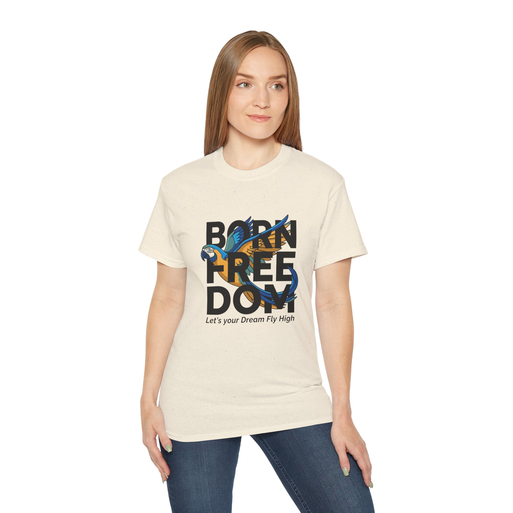 Eagle Graphic "Let’s Your Dream Fly High" Inspirational Tee