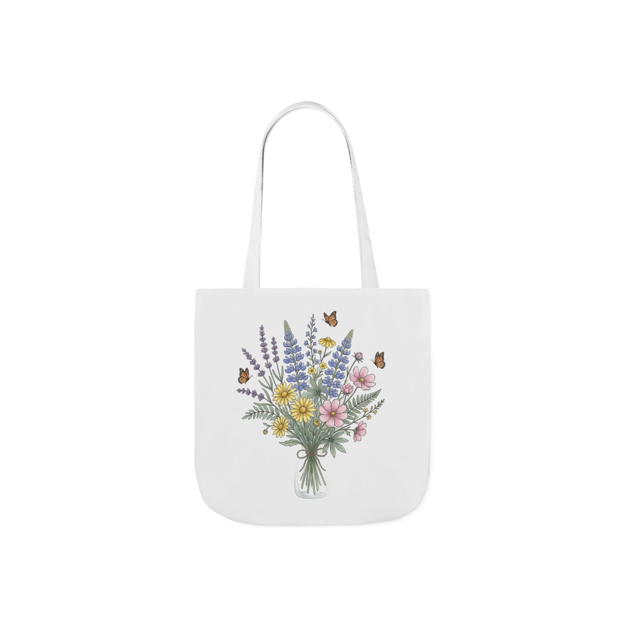 Floral Bouquet Canvas Tote