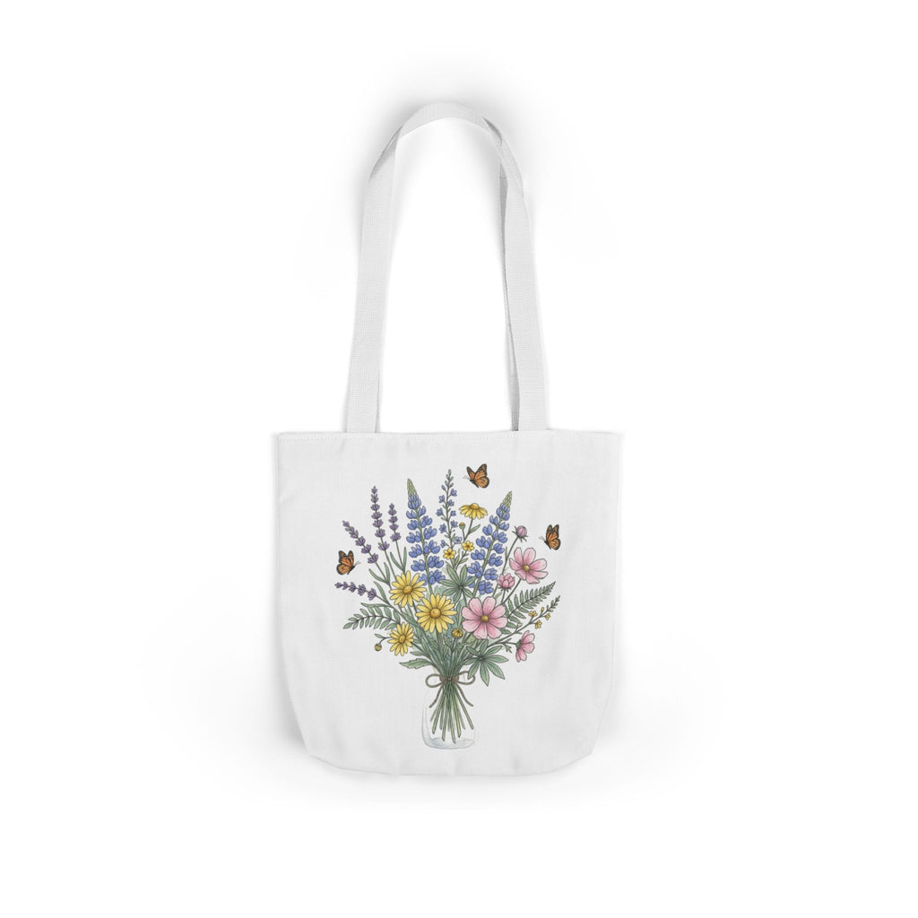 Canvas-Tasche mit Blumenstrauß