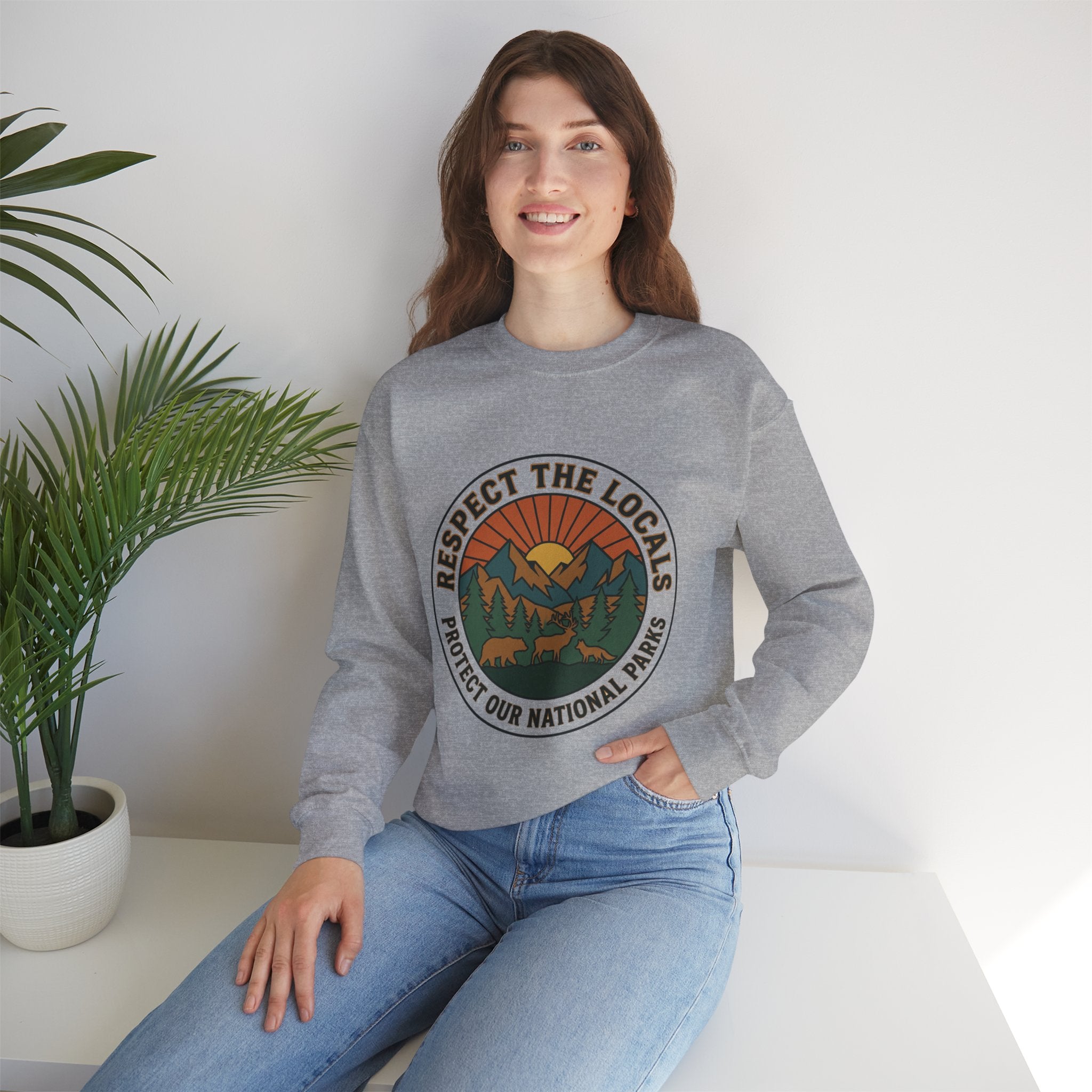Respektiere die Einheimischen Patch Rundhals-Sweatshirt