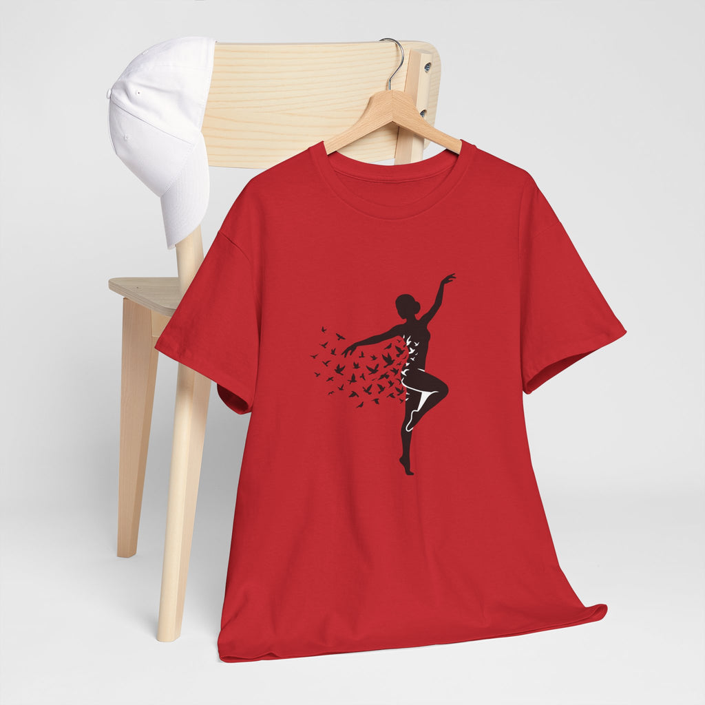 Ballerina Silhouette Tee — Dancer with Butterfly Motif