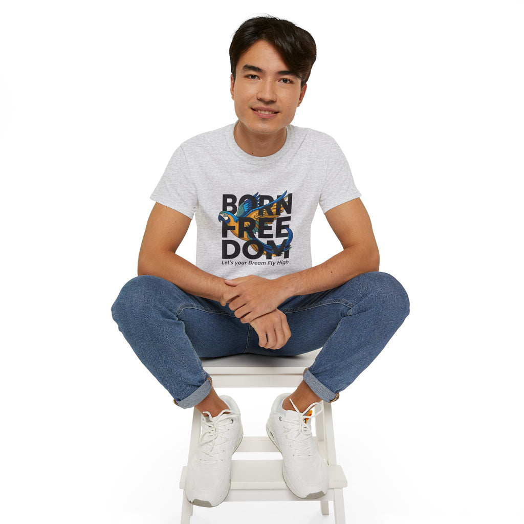 Eagle Graphic "Let’s Your Dream Fly High" Inspirational Tee