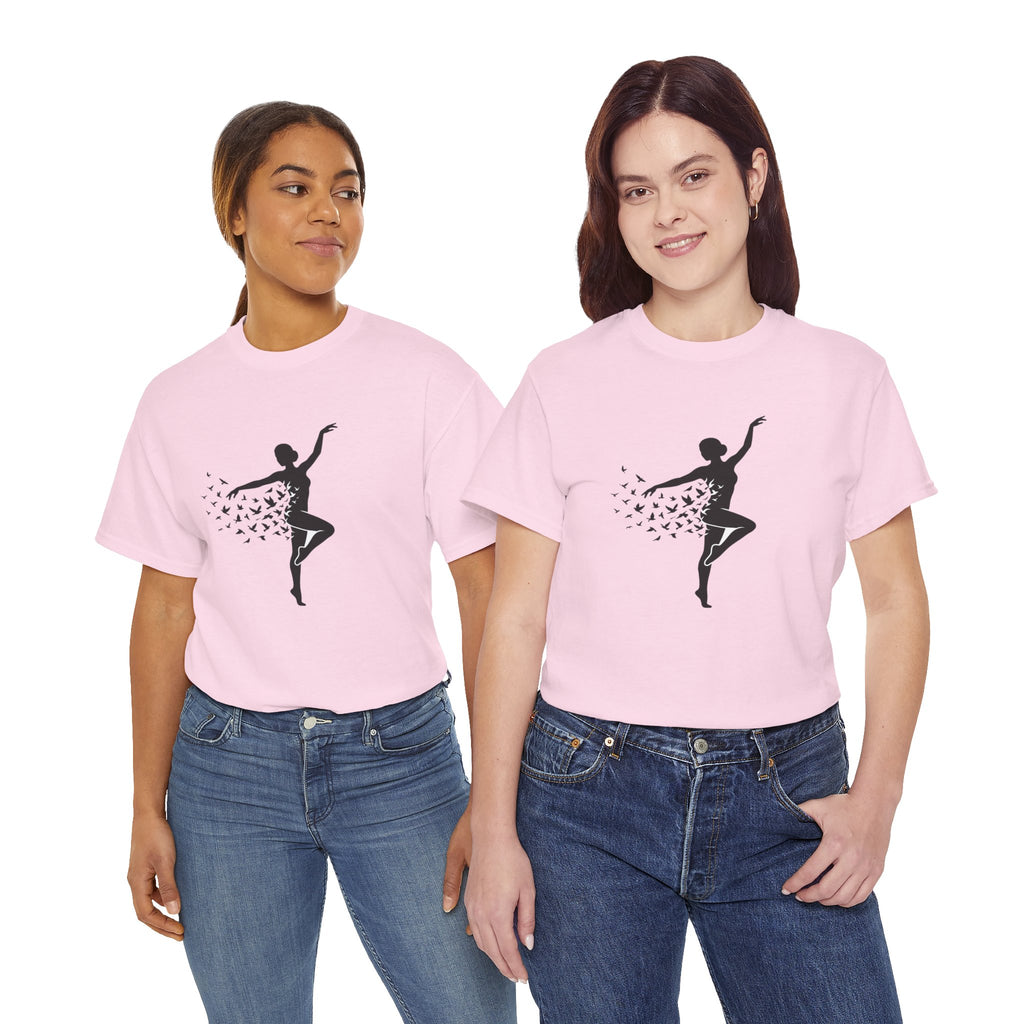 Ballerina Silhouette Tee — Dancer with Butterfly Motif