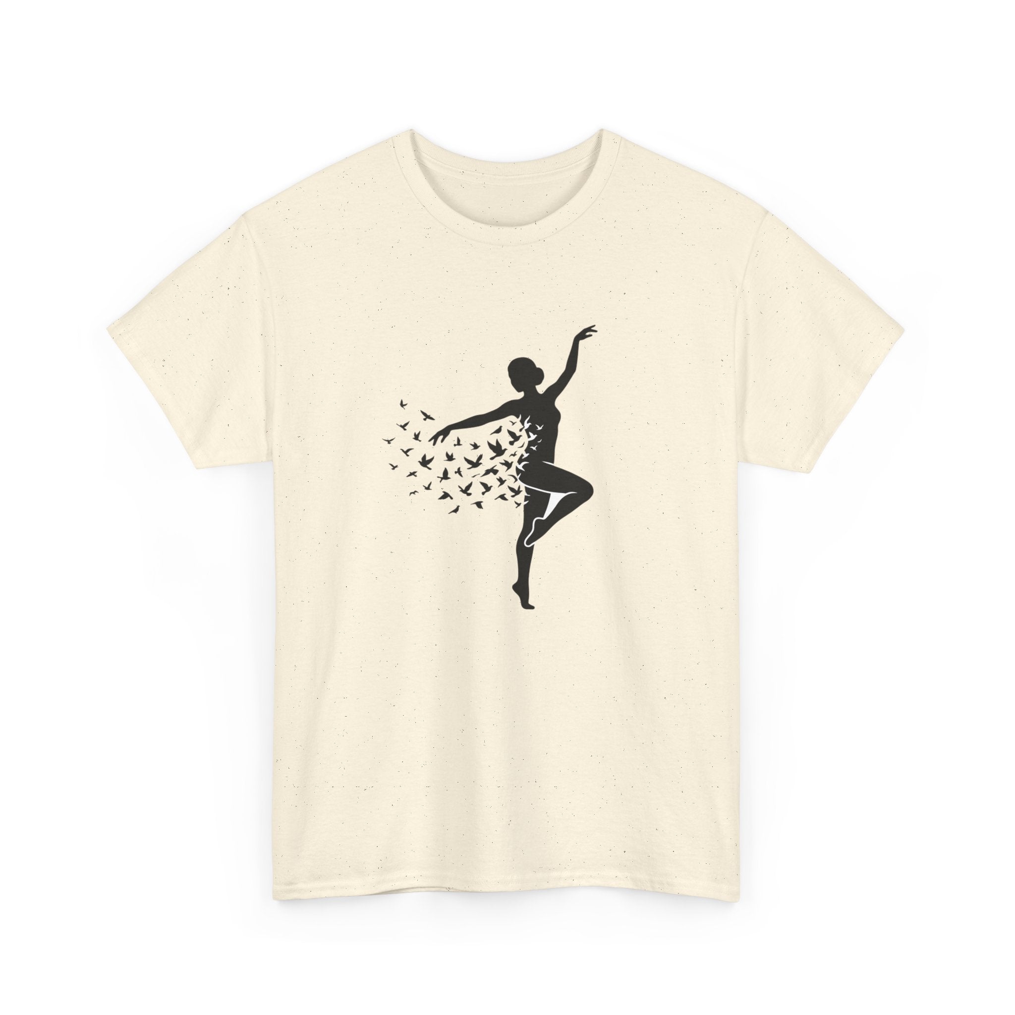 Ballerina Silhouette Tee — Dancer with Butterfly Motif