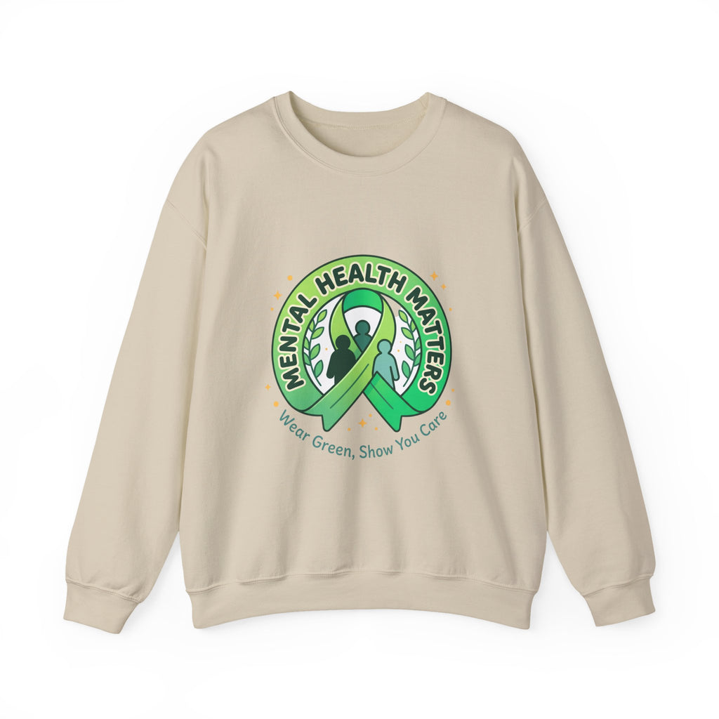 Mental Health Matters Sweatshirt | Trage grüne Schleife zur Sensibilisierung, Selbstfürsorge