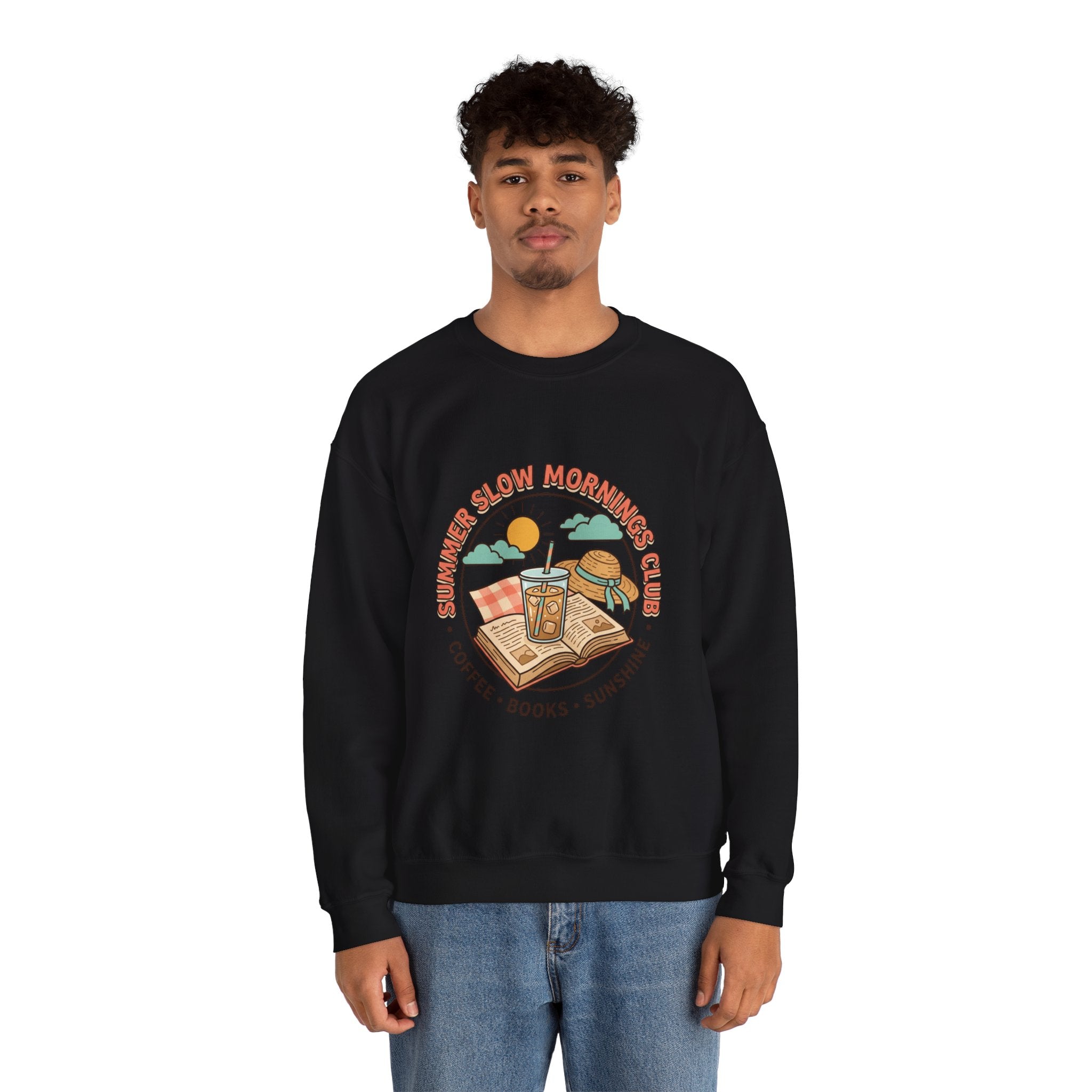 Crewneck-Sweatshirt „Lange Sommermorgen“.