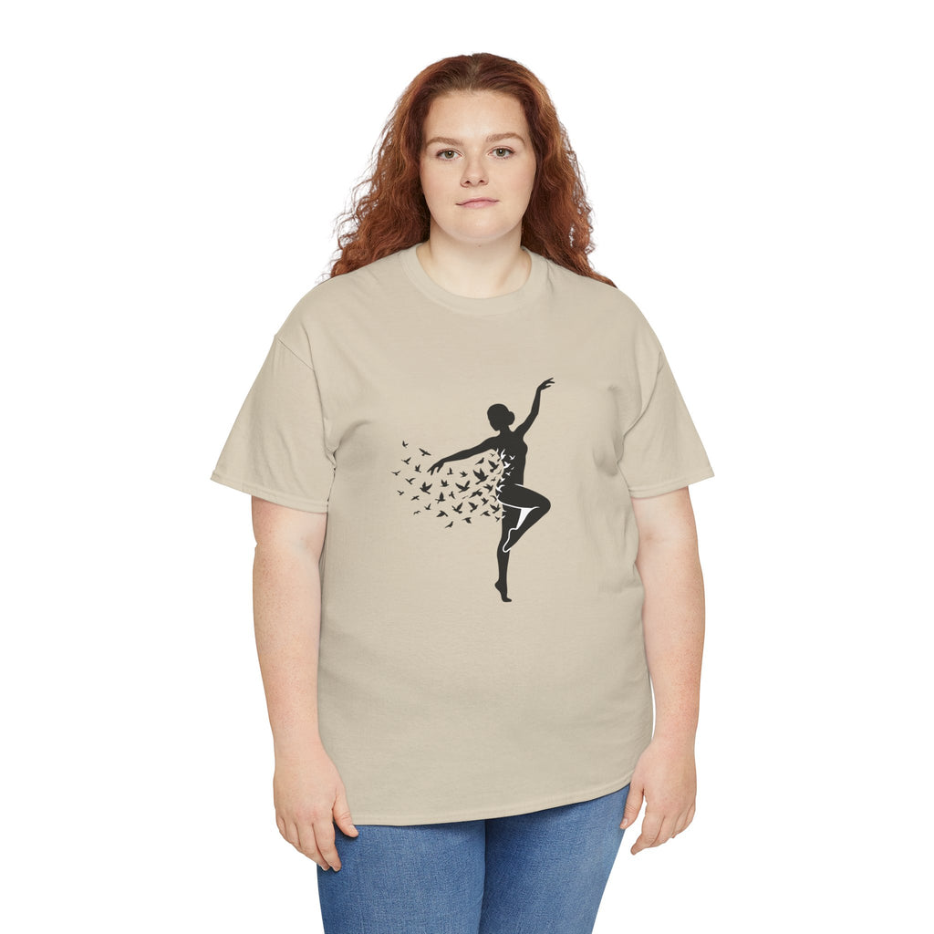 Ballerina Silhouette Tee — Dancer with Butterfly Motif