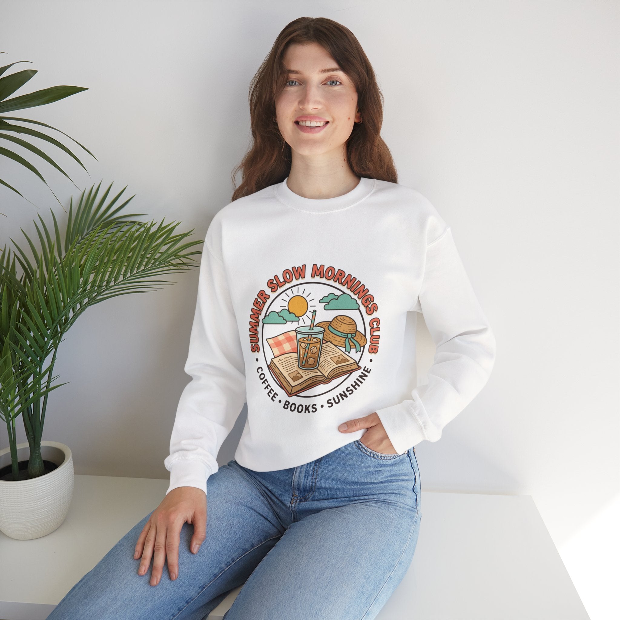 Crewneck-Sweatshirt „Lange Sommermorgen“.